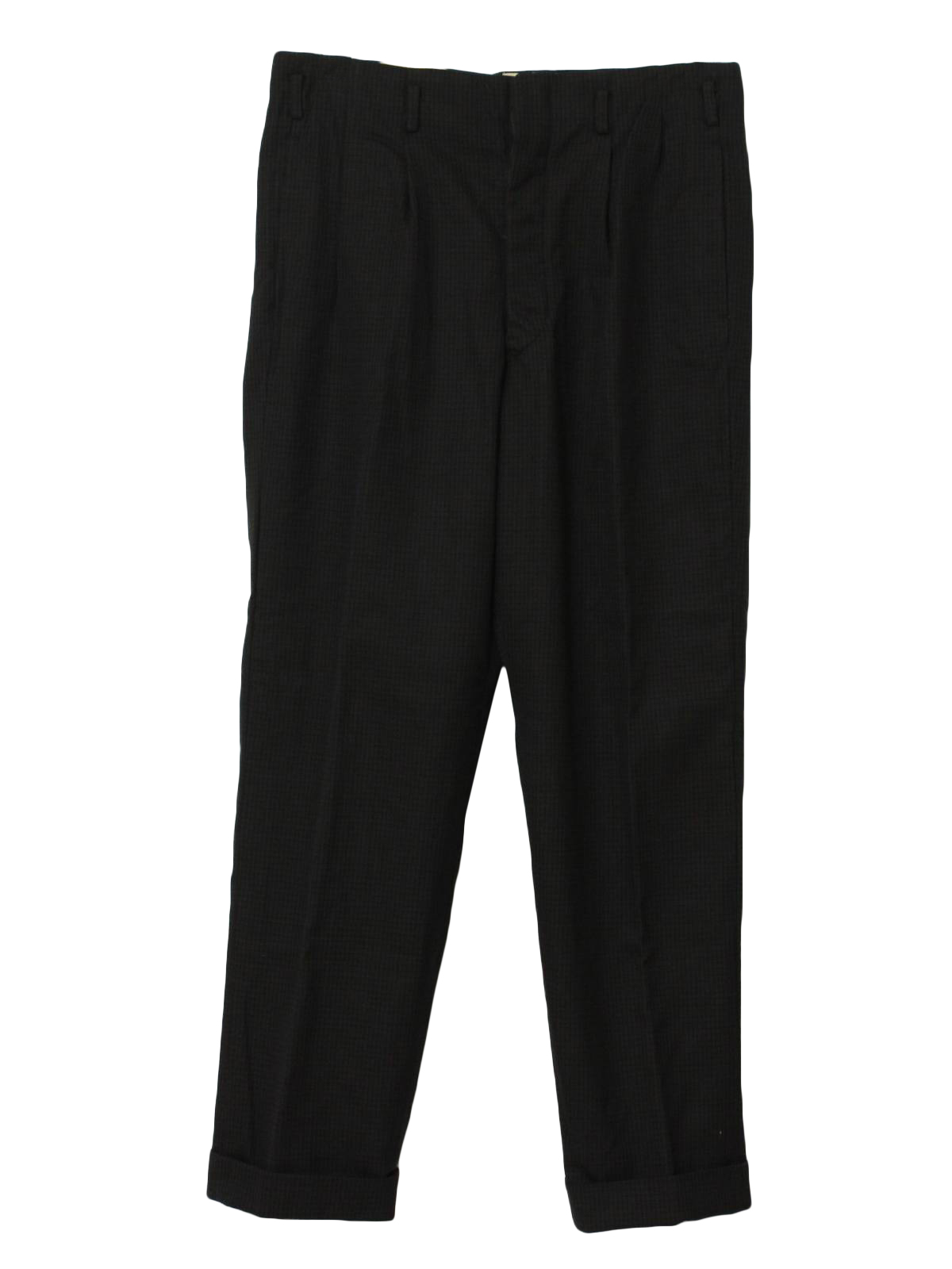 Retro 1940s Pants: Late 40s -Standalone- Mens black and golden sand ...