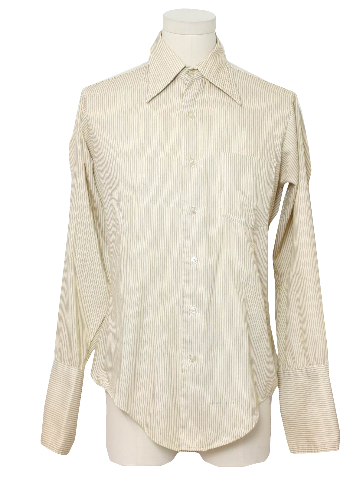 1970s Designer Collection Shirt: 70s -Designer Collection- Mens beige ...