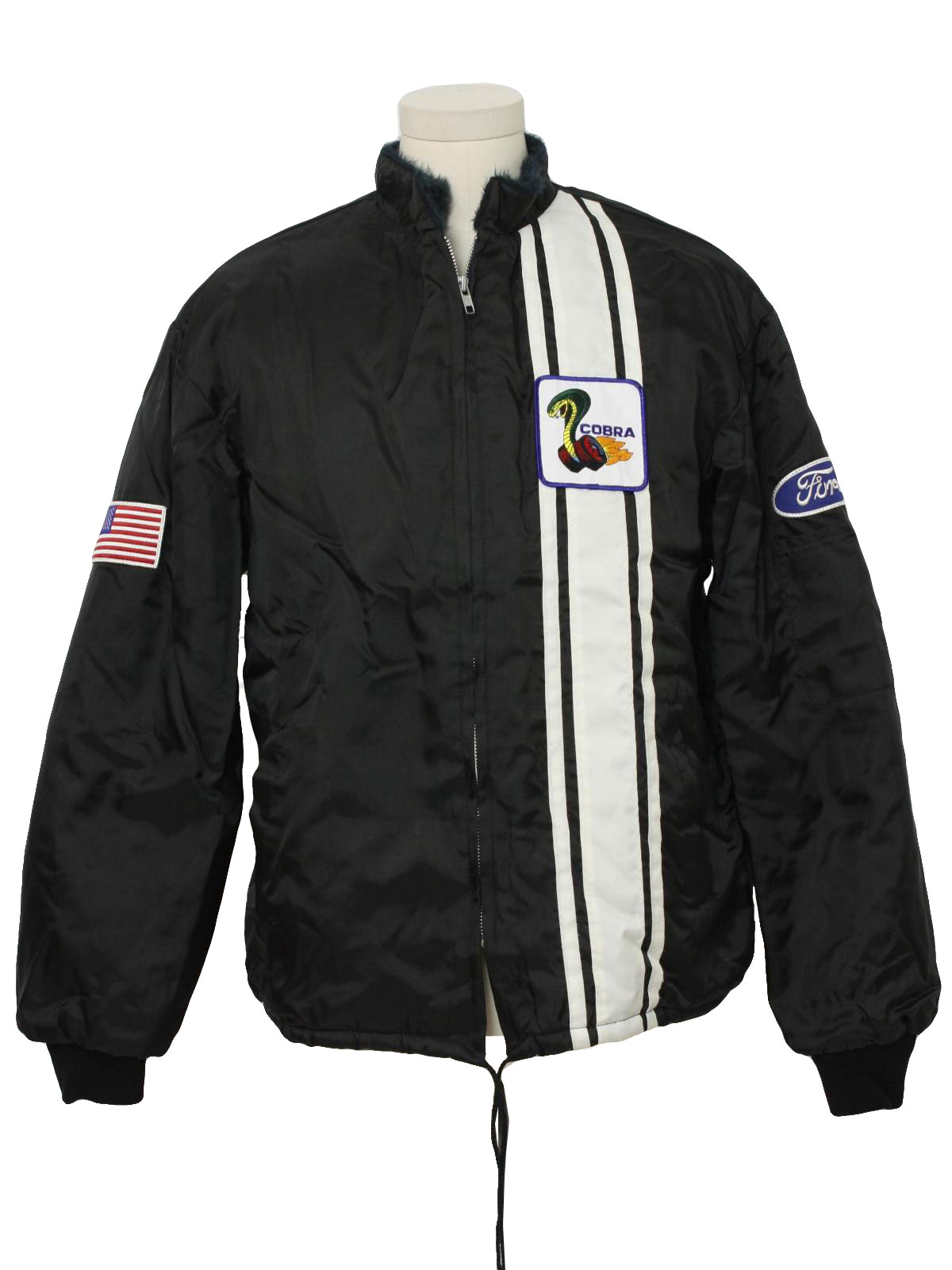 Ford racing jacket with cobra logo on it #6