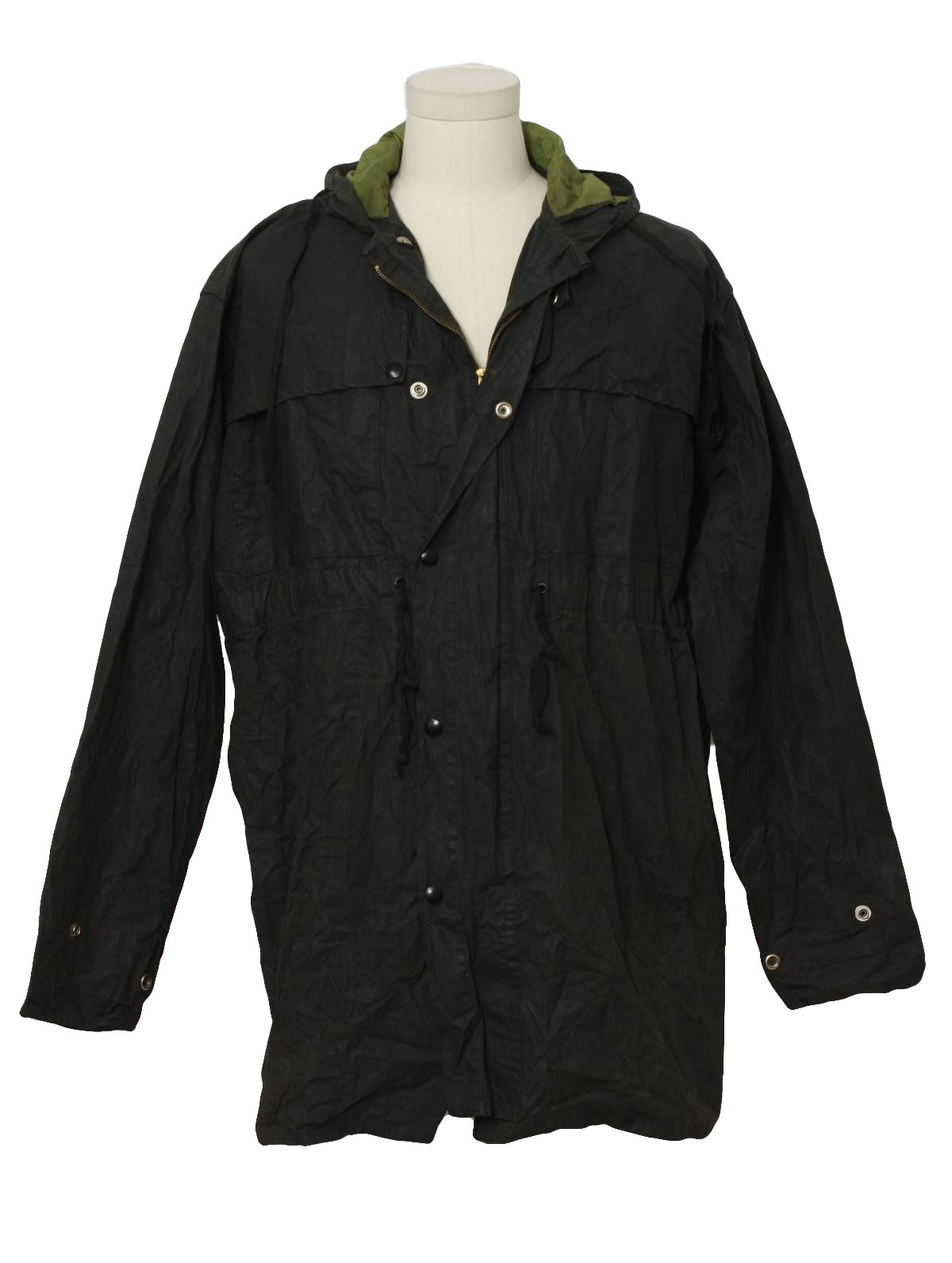 Eighties Vintage Jacket: 80s -A Skellerup Production- Mens army green ...