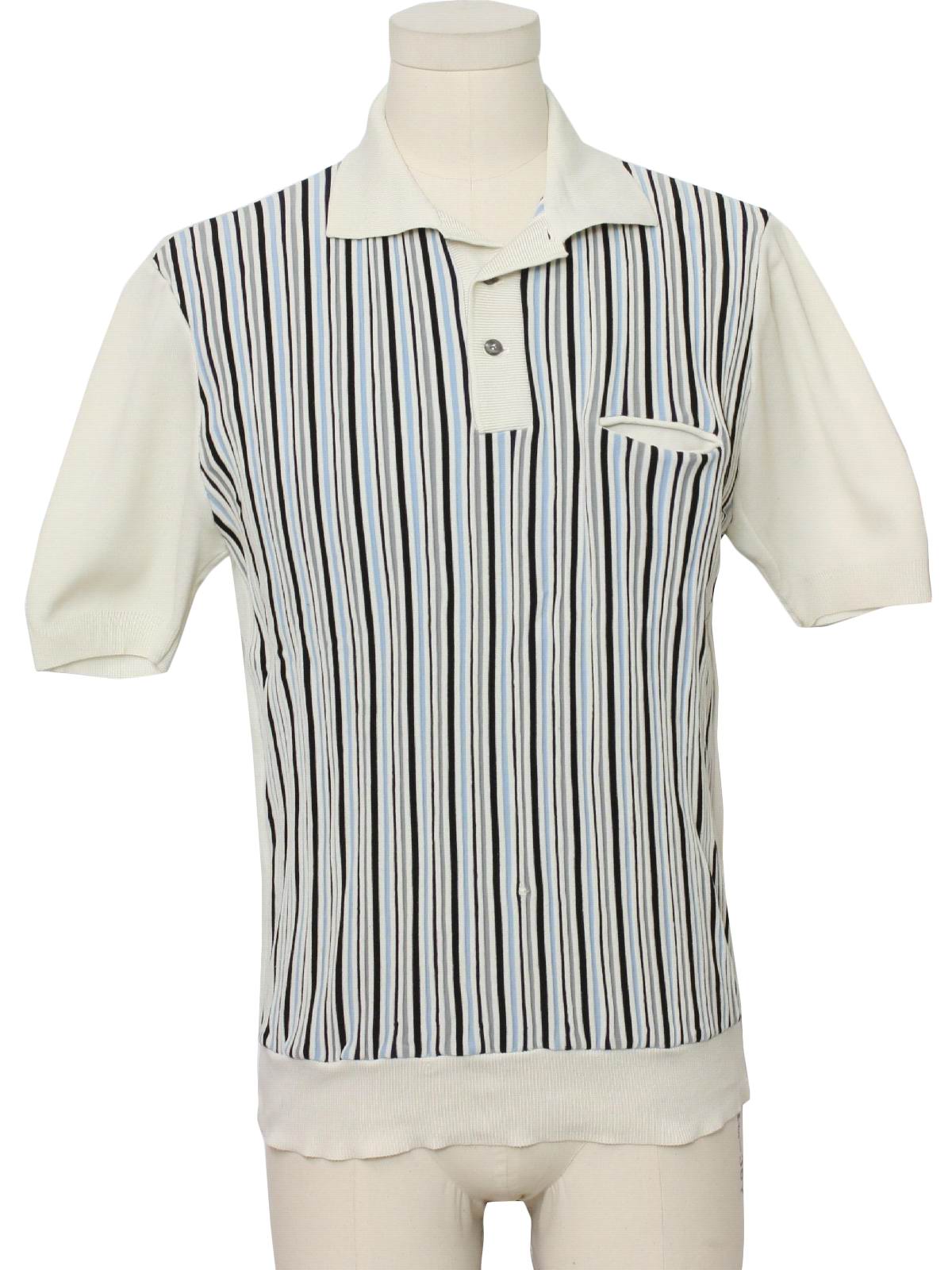 Fifties Vintage Knit Shirt: Late 50s -Jockey Thorobred Ban Lon- Mens ...