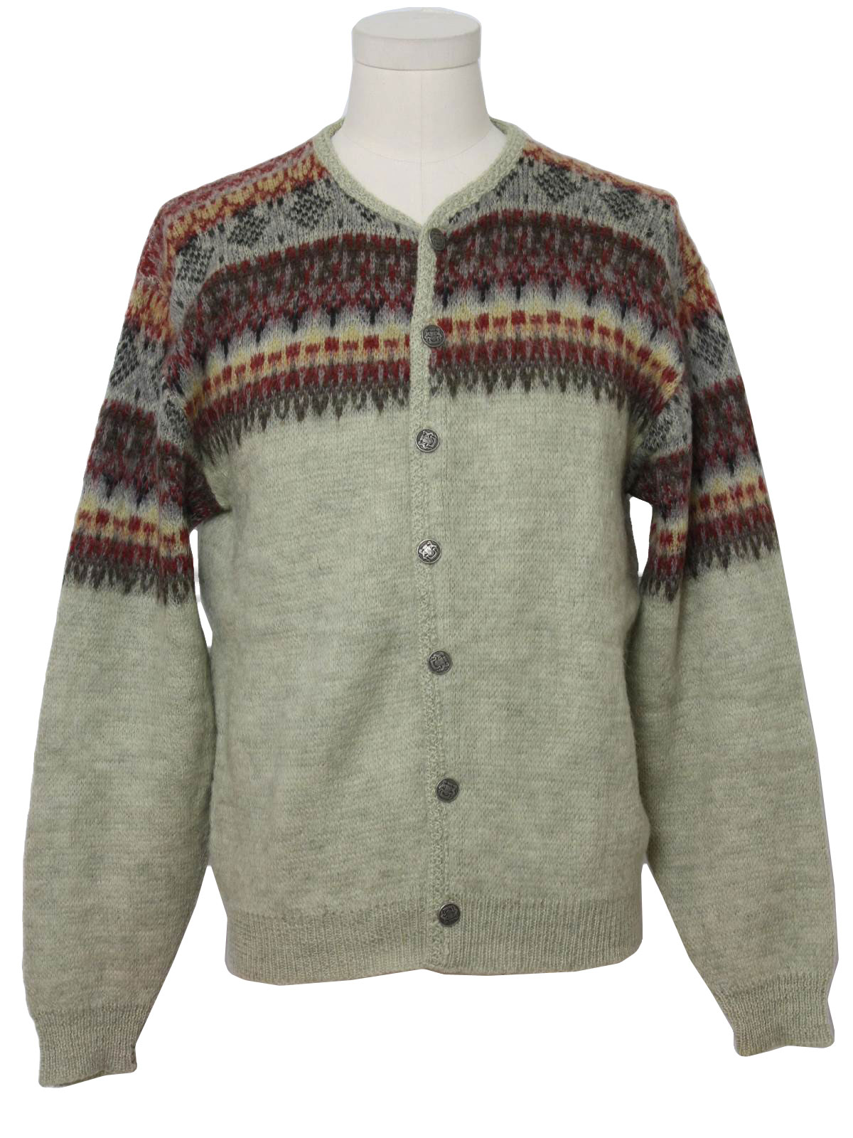 1960's Retro Sweater: 60s -Jantzen- Mens soft sage green background ...