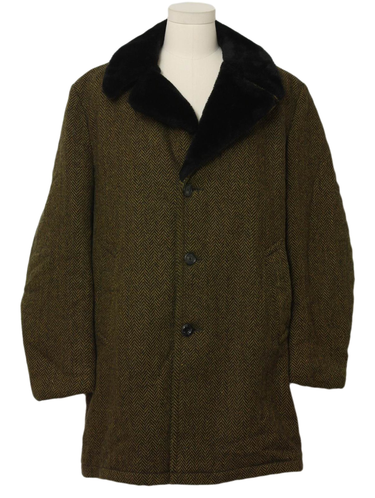 Vintage 1960's Jacket: 60s -Field & Stream- Mens khaki green and black ...