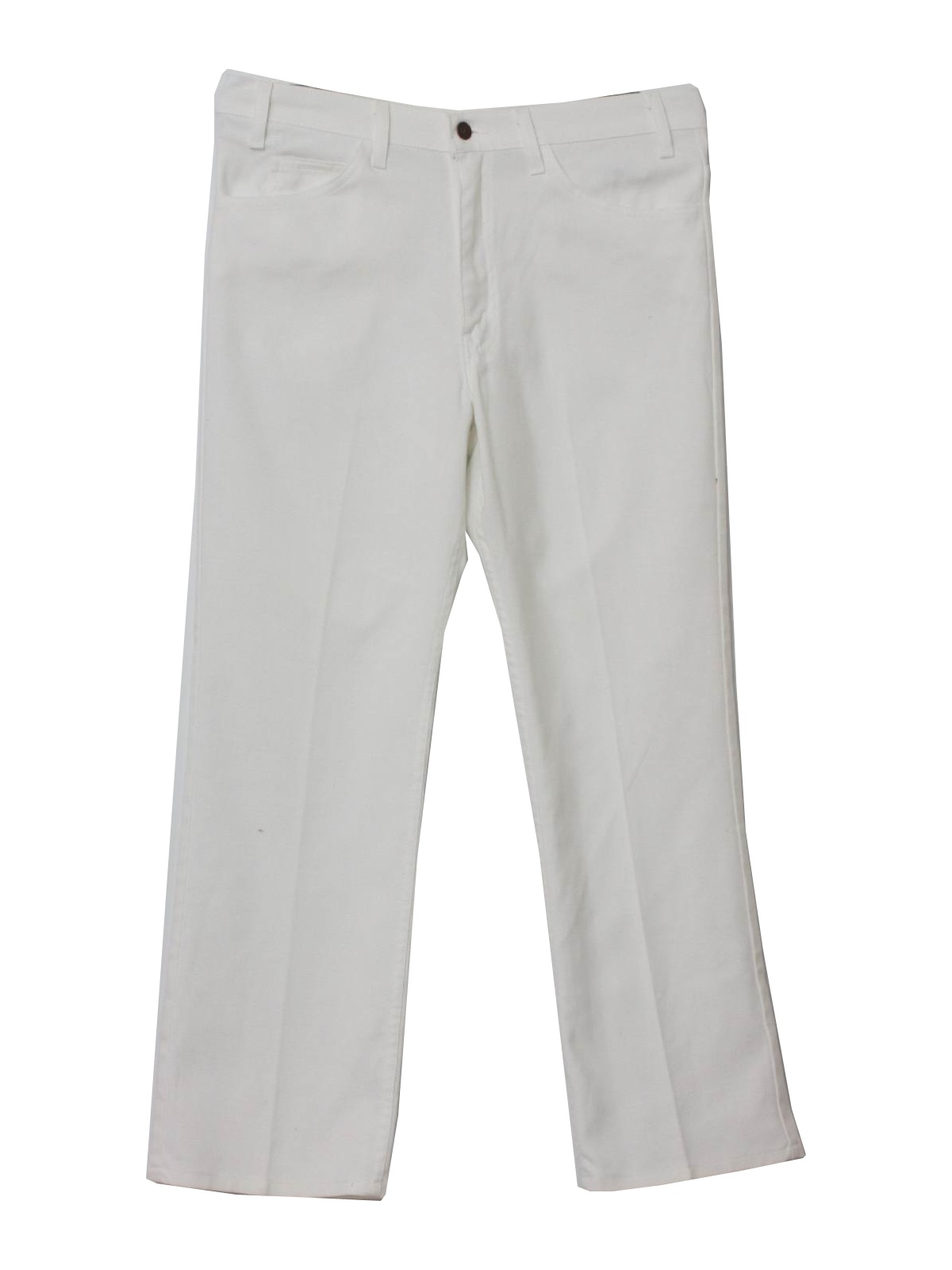 Retro Seventies Flared Pants / Flares: 70s -Levis Sta-Prest- Mens white ...