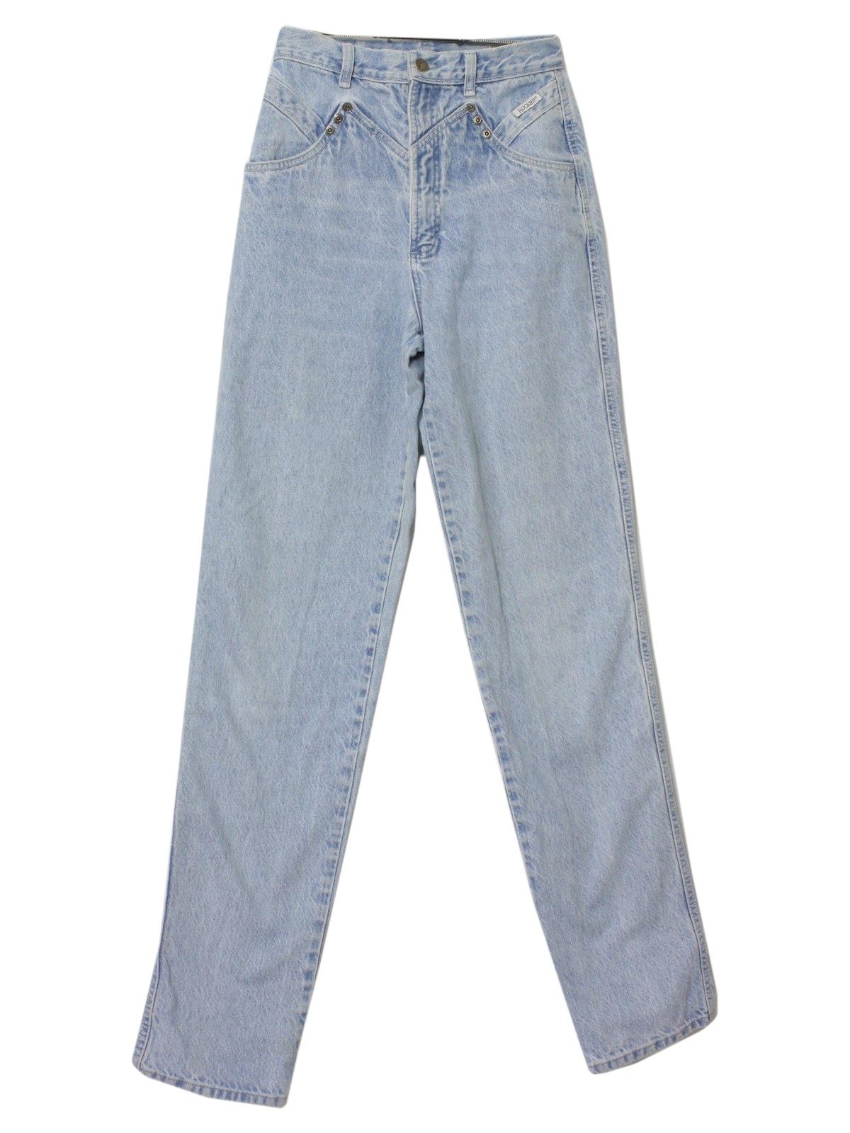 Nineties Vintage Pants: 90s -Rockies- Womens light blue stone washed ...