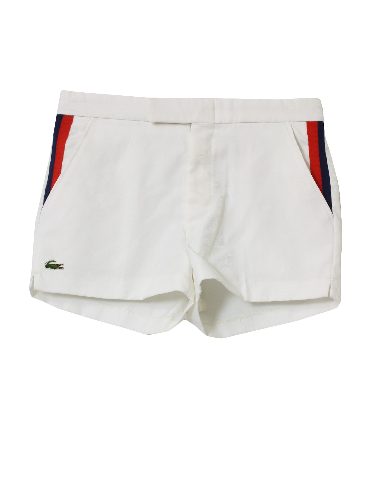 80s Shorts (Izod): 80s -Izod- Mens white background polyester tennis ...