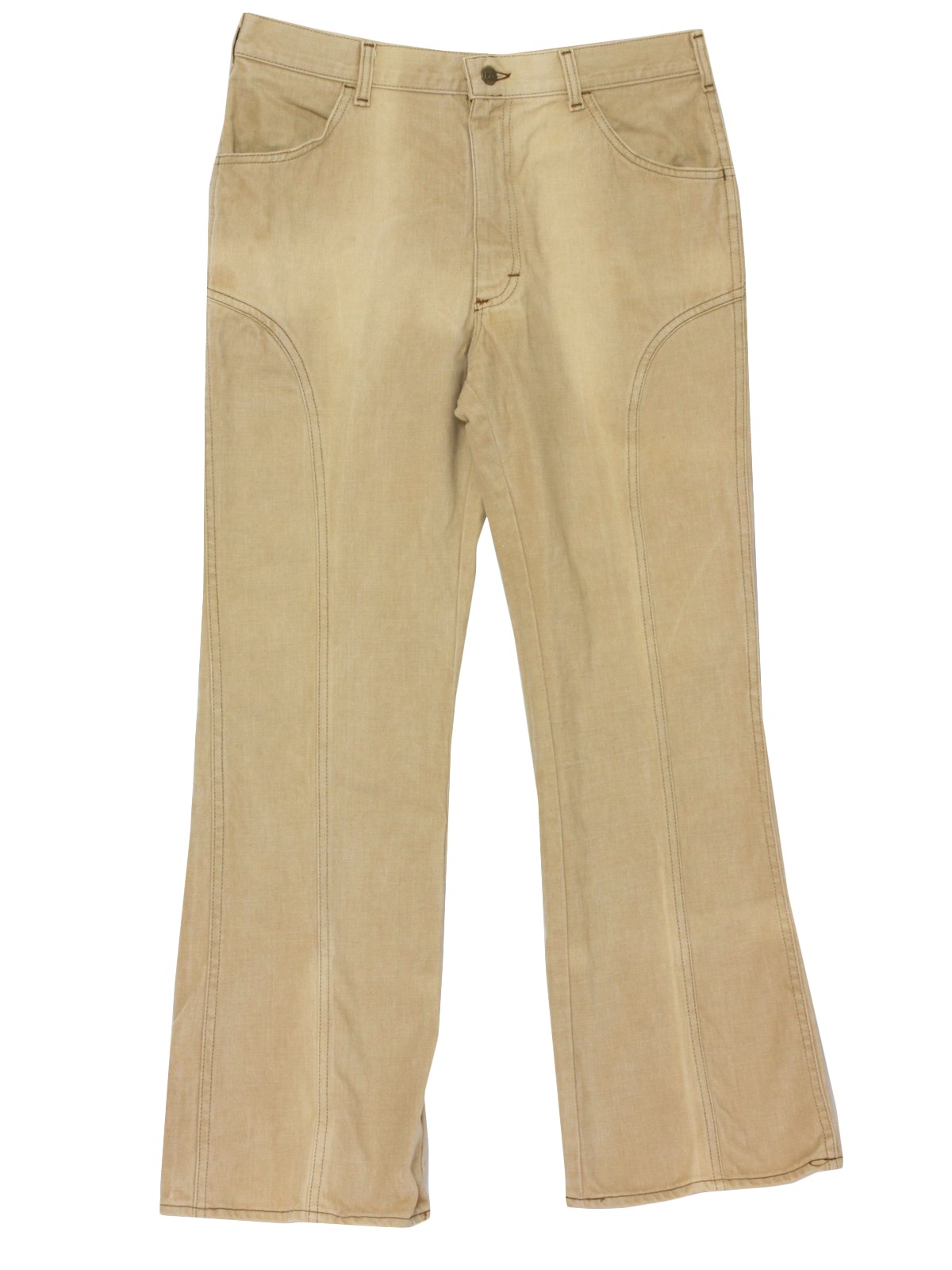 1970's Vintage Lee Pants: Early 80s -Lee- Mens tan solid colored heavy ...