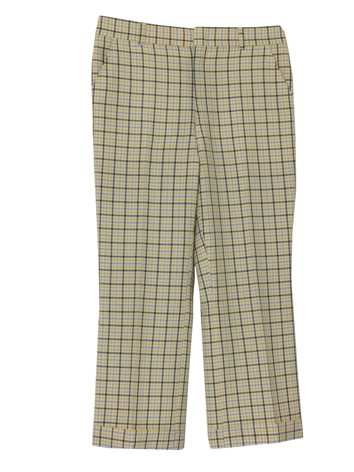 Vintage 1980's Pants: 80s -Furmans- Mens Pale yellow, navy, light blue ...