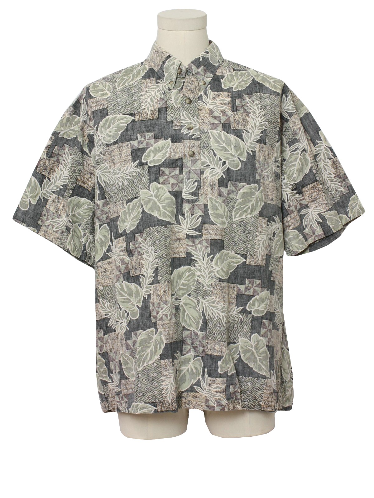 Retro Nineties Hawaiian Shirt: 90s -Cooke Street- Mens Black background ...