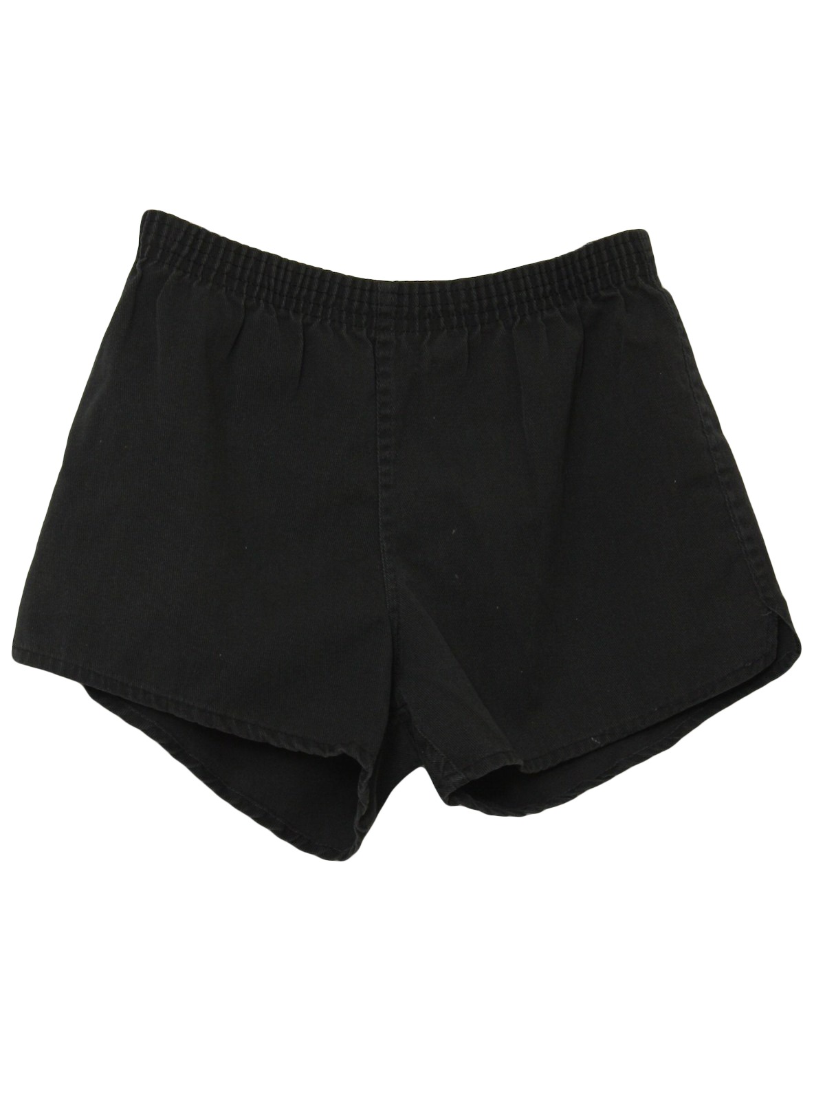 1980's Retro Shorts: 80s -M J Soffe Company- Mens black cotton ...