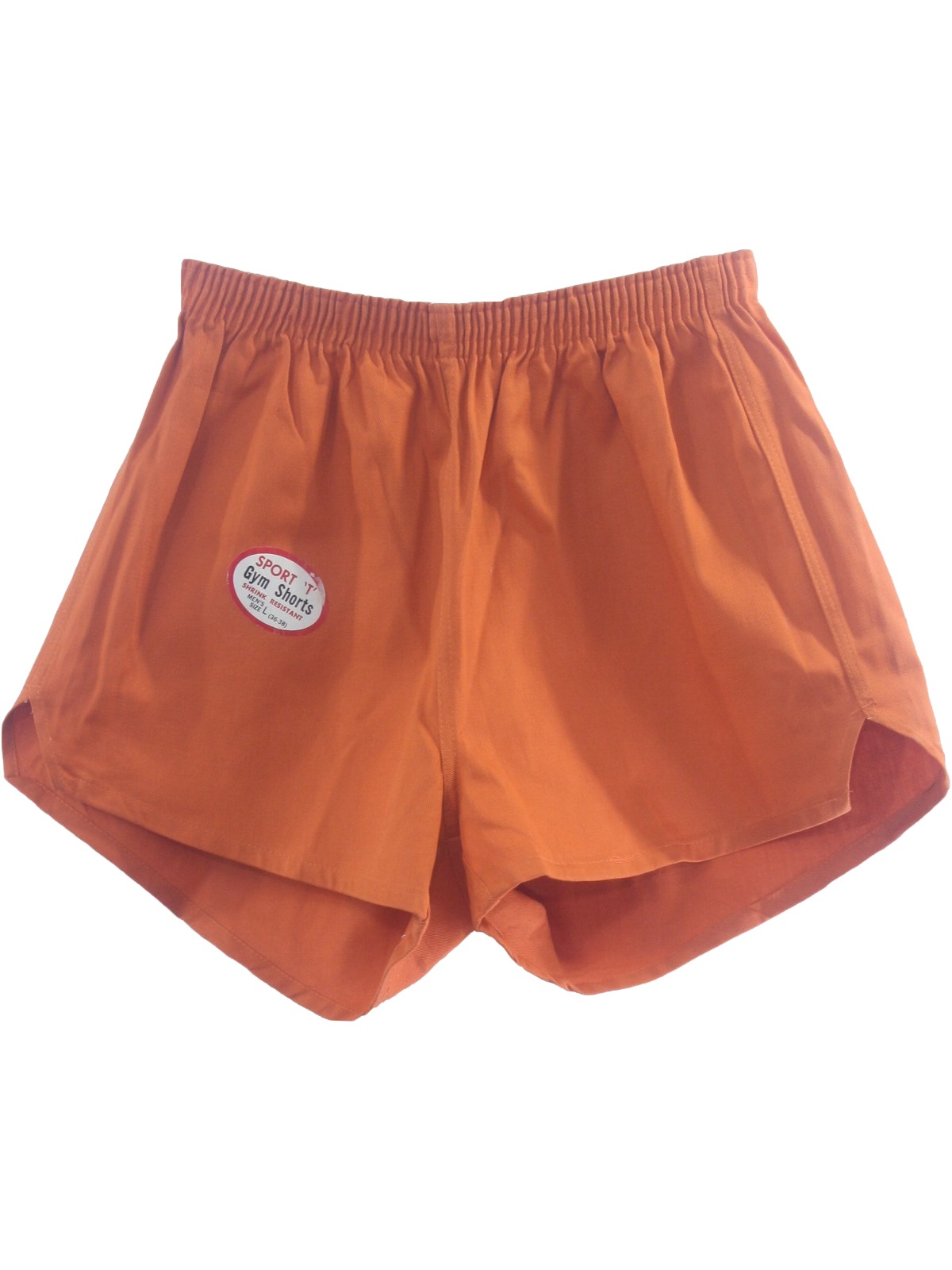 1970's Vintage Stedman Shorts: 70s -Stedman- Mens orange cotton twill ...
