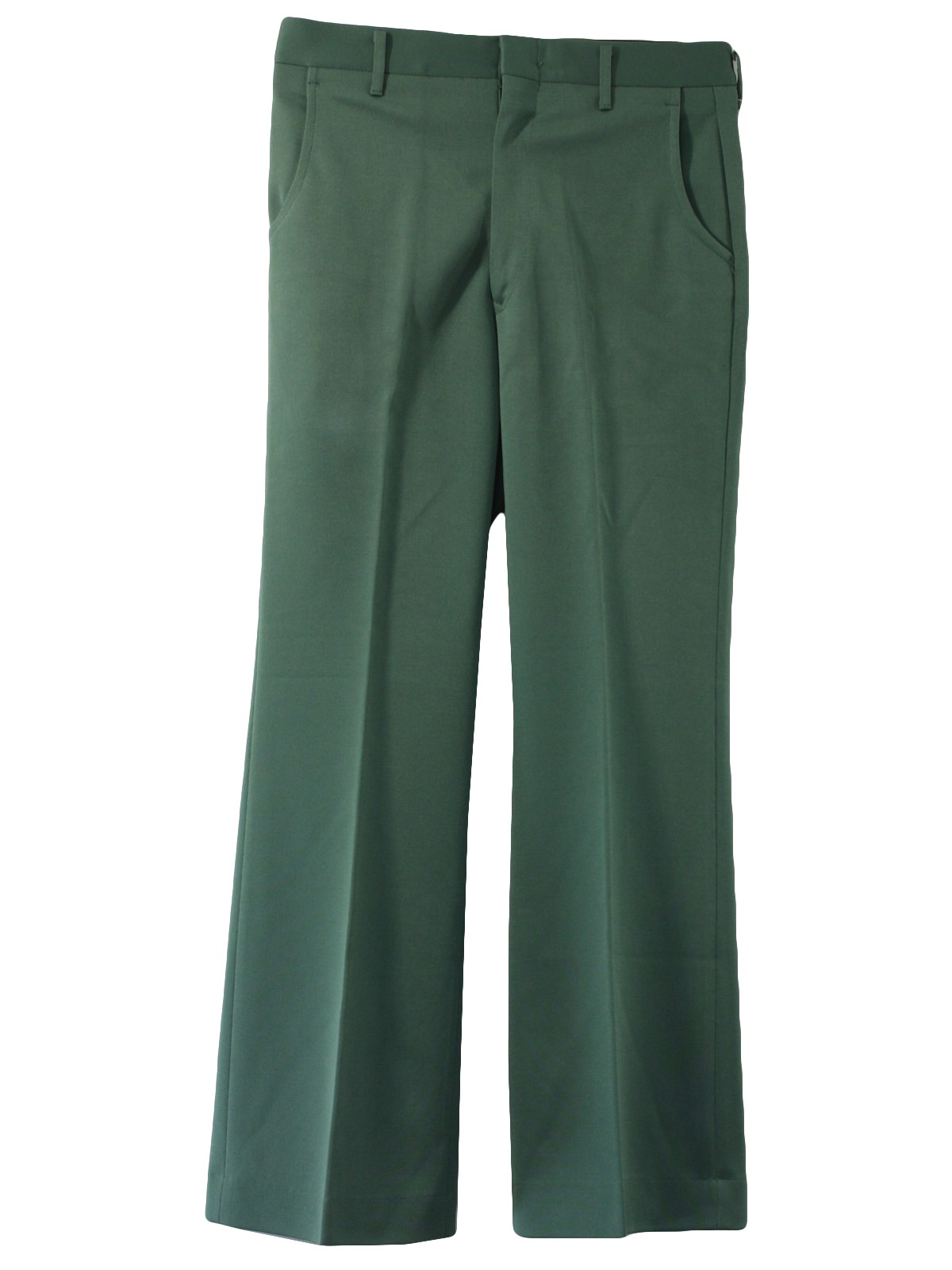Seventies Vintage Bellbottom Pants: 70s -European Cut- Mens dusty green ...