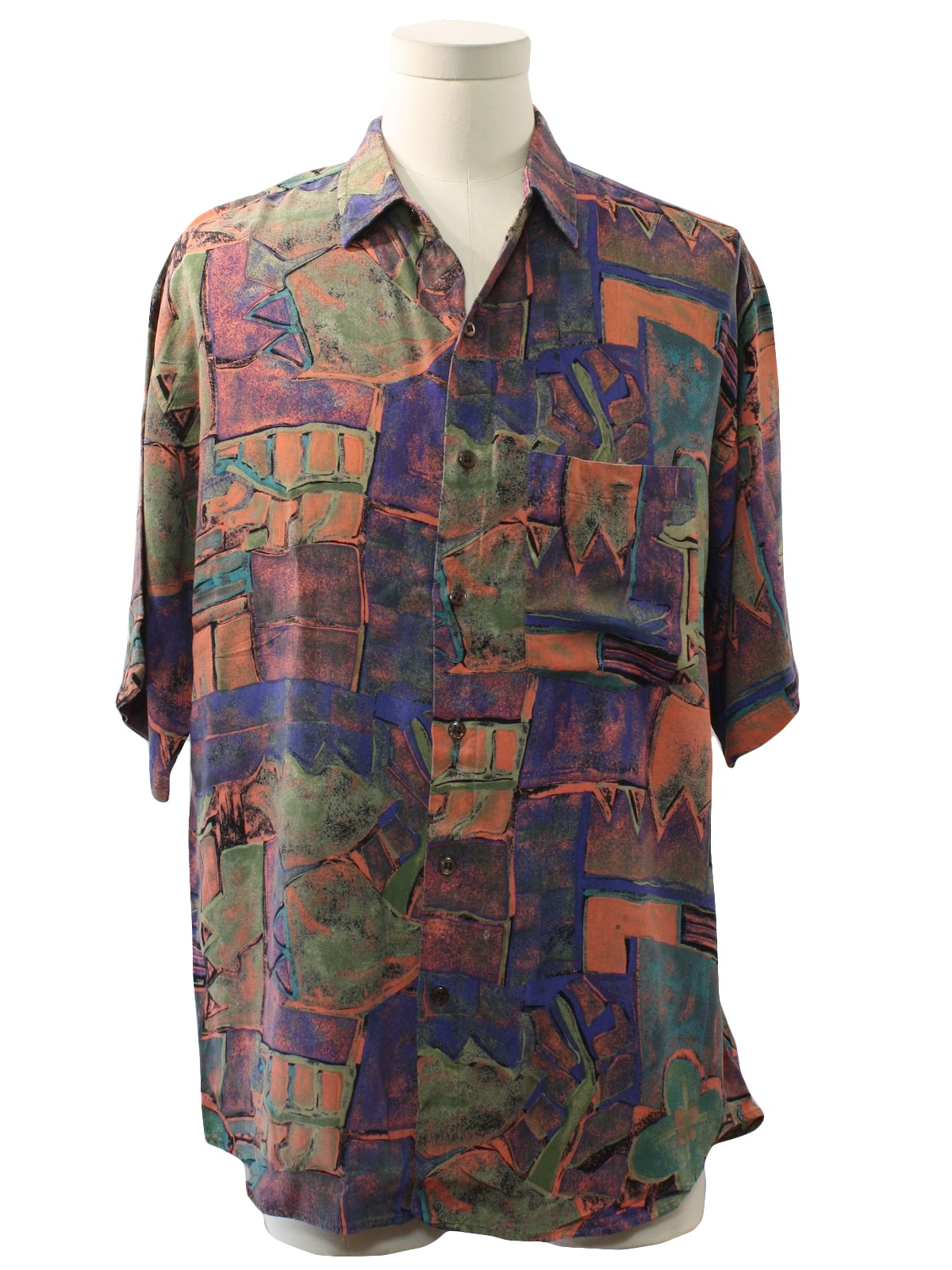 Eighties Shah Safari Shirt: 80s -Shah Safari- Mens dusty green ...