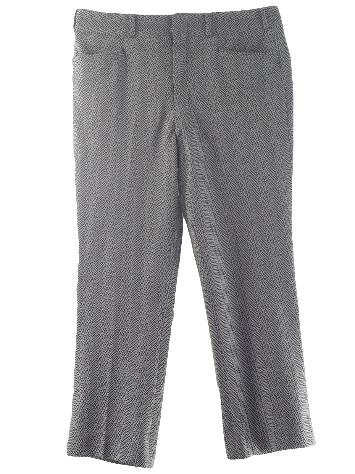 Retro Seventies Pants: Late 70s -Missing Label- Mens dark grey and off ...