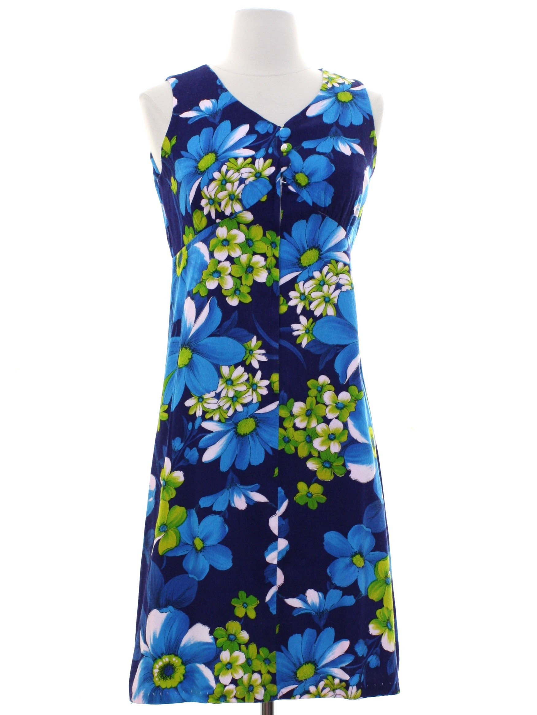 Navy blue hawaiian dress sale