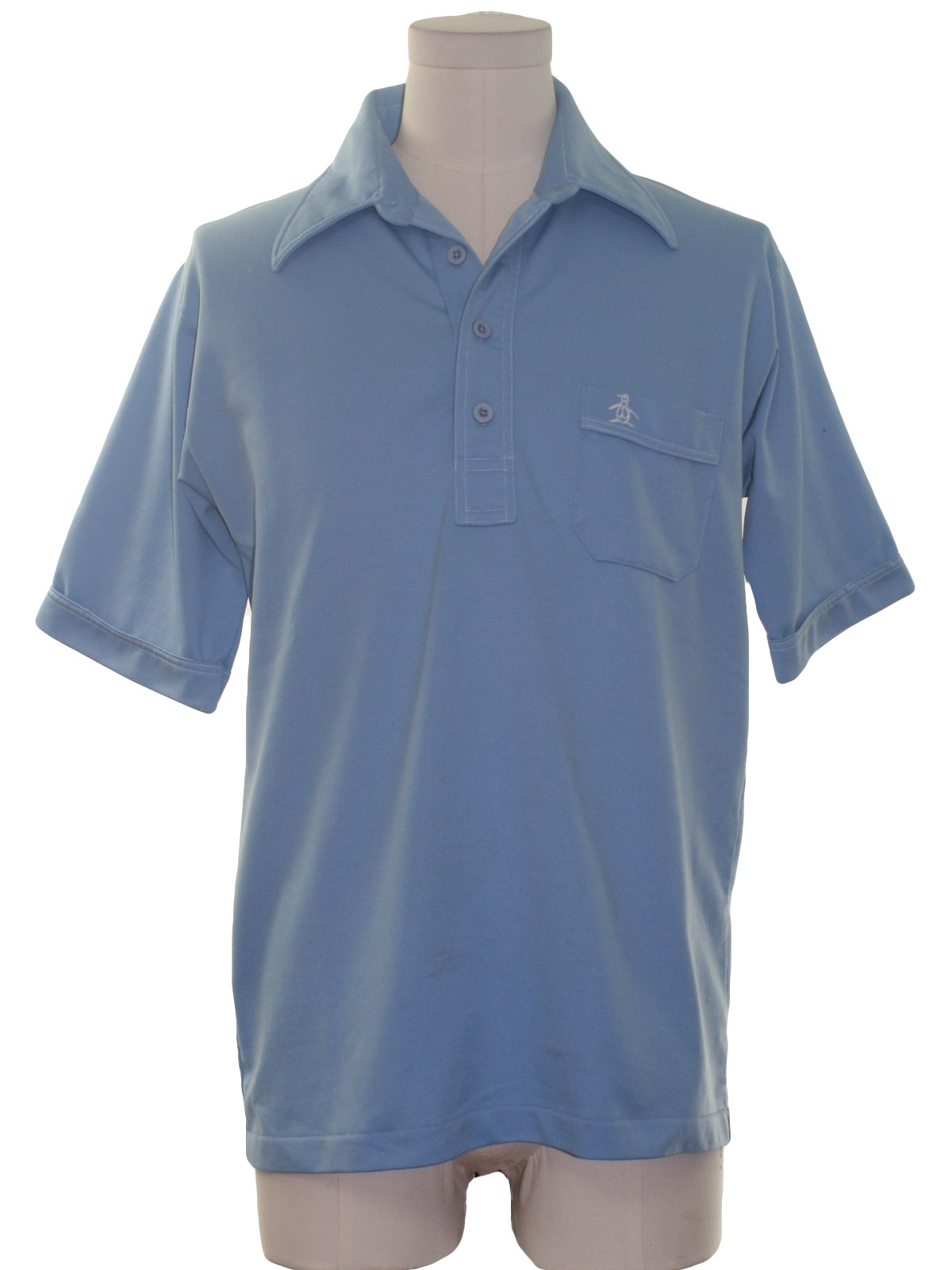 1970's Shirt (Munsingwear): 70s -Munsingwear- Mens light blue ...