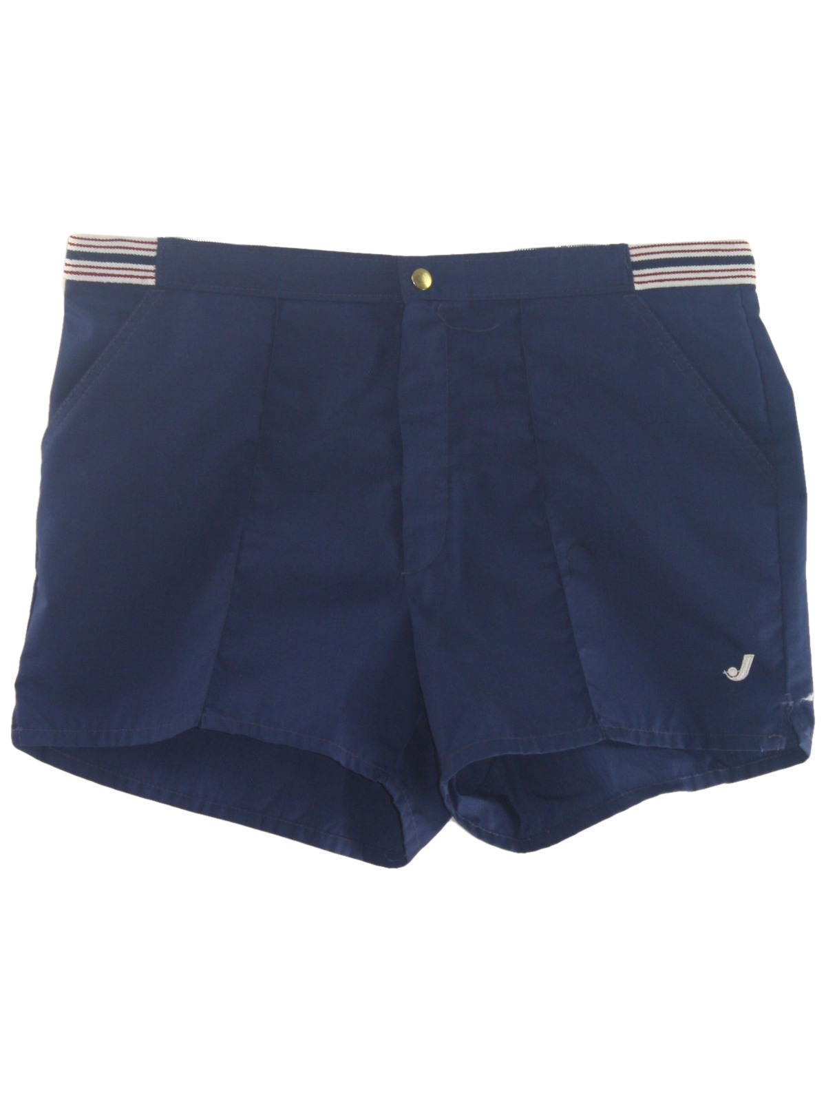 Retro 80's Shorts: 80s -Jantzen- Mens dark blue background with white ...
