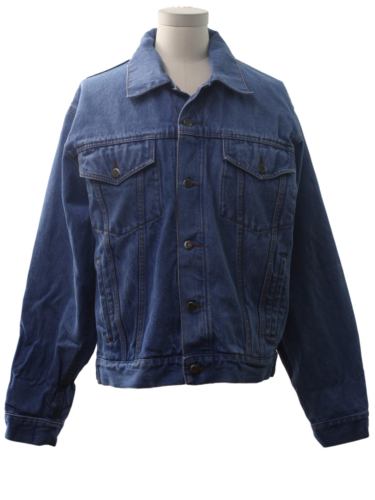 Wrangler 1990s Vintage Jacket: 90s -Wrangler- Mens blue background ...
