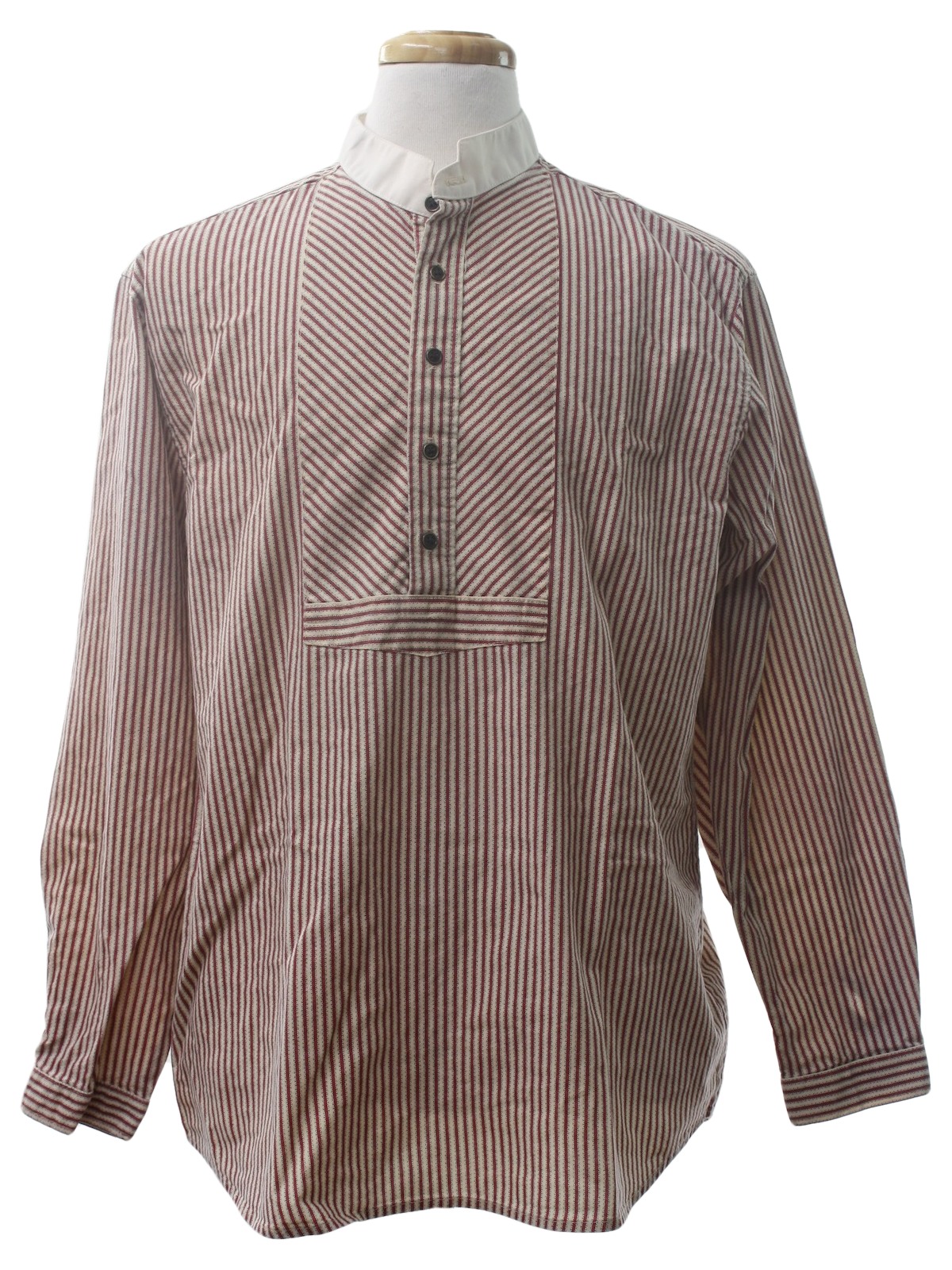Western Shirt: 90s -Pre 1920s Style -Wah Maker- Mens cotton red and tan ...