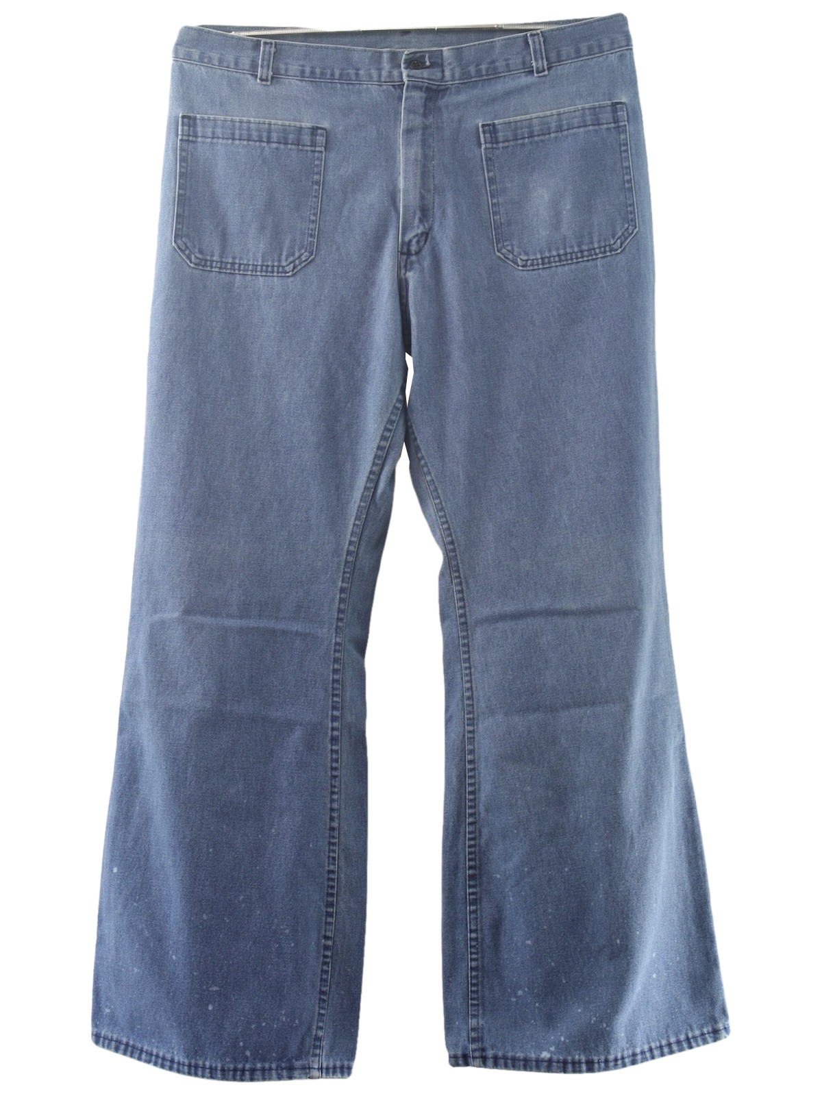 1970s Vintage Bellbottom Pants: 70s -Navdungaree- Mens heavily faded ...