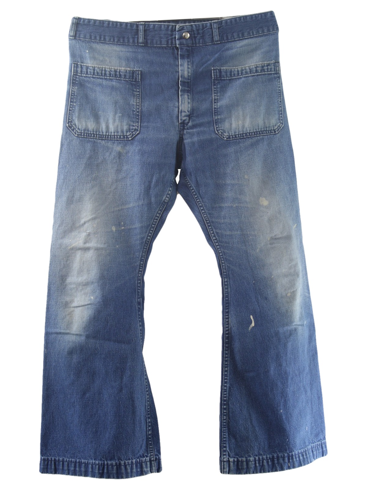 70s Retro Bellbottom Pants: 70s -Seafarer- Mens heavily faded blue ...