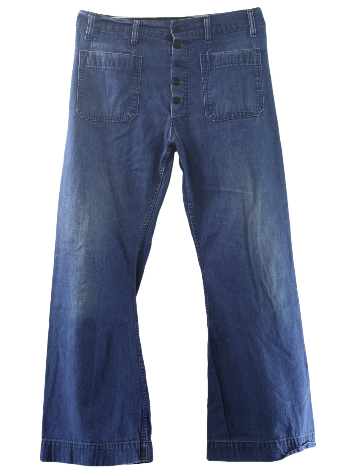 Vintage 1970's Bellbottom Pants: 70s -Swabys- Mens heavily faded blue ...