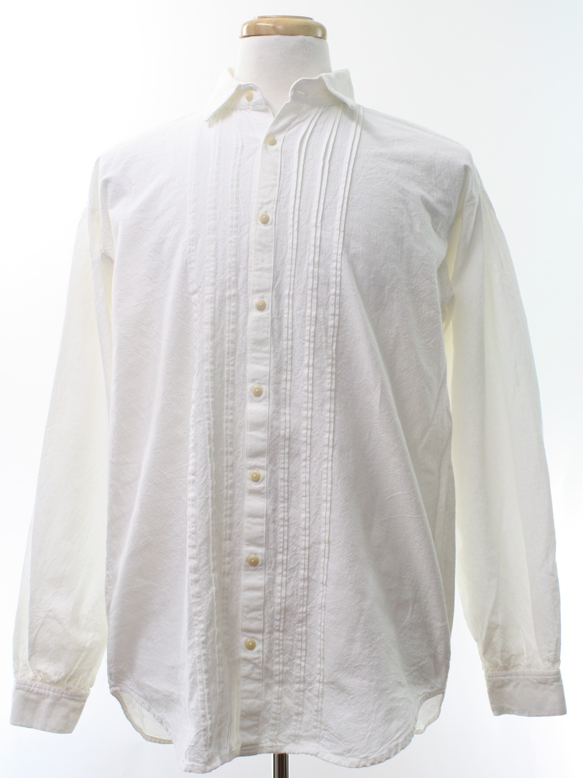 1980's Retro Shirt: 90s -Arrange- Mens white background cotton poet ...