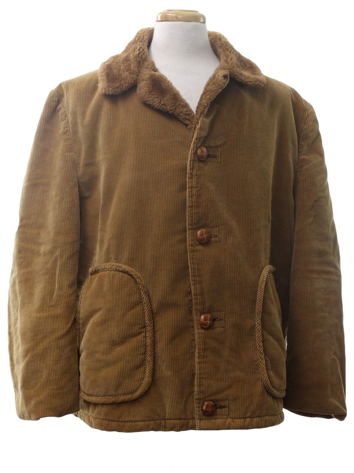 Vintage Towncraft 70's Jacket: 70s -Towncraft- Mens tan cotton blend ...