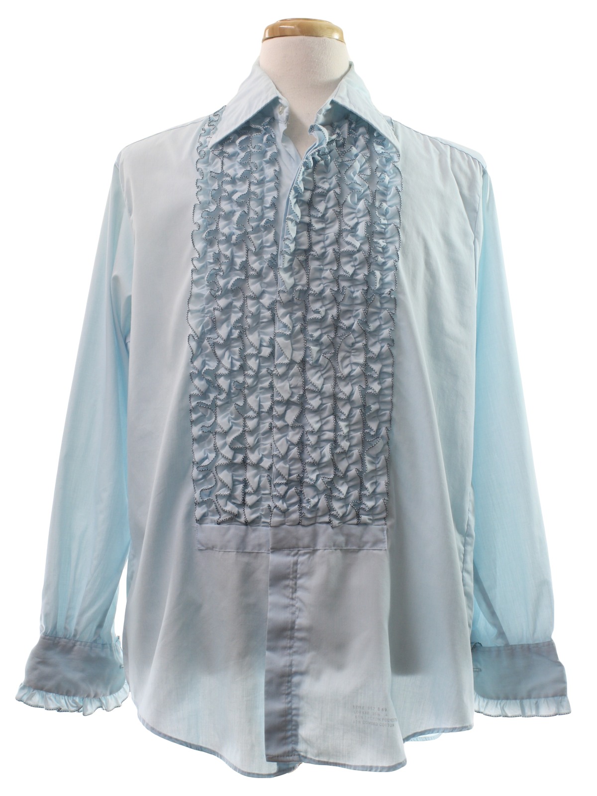 Seventies Delton Shirt: 70s -Delton- Mens light blue and midnight blue ...