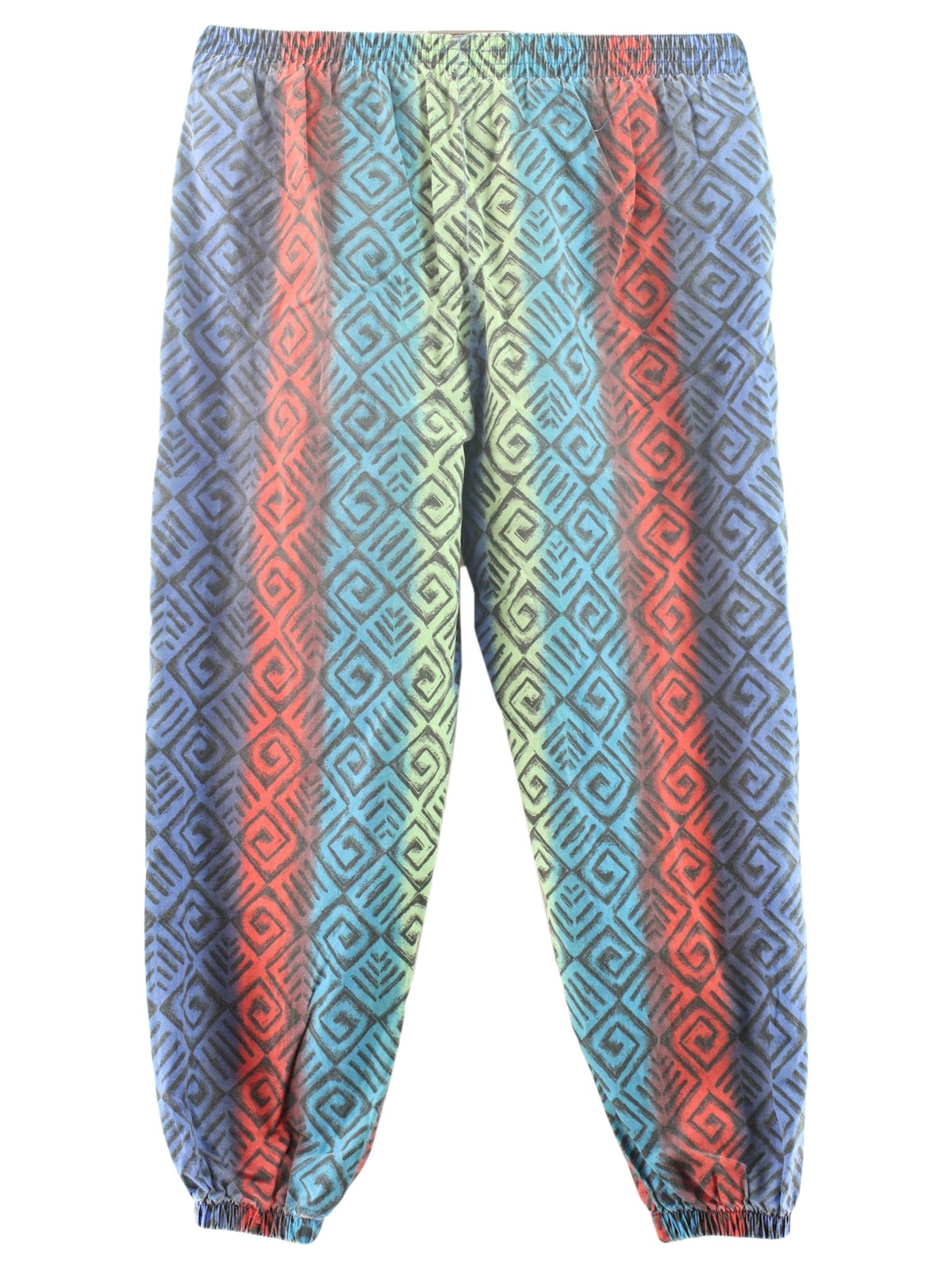 1980s Vintage Pants: 80s -Casual Boy- Mens black, red, blue, teal and ...