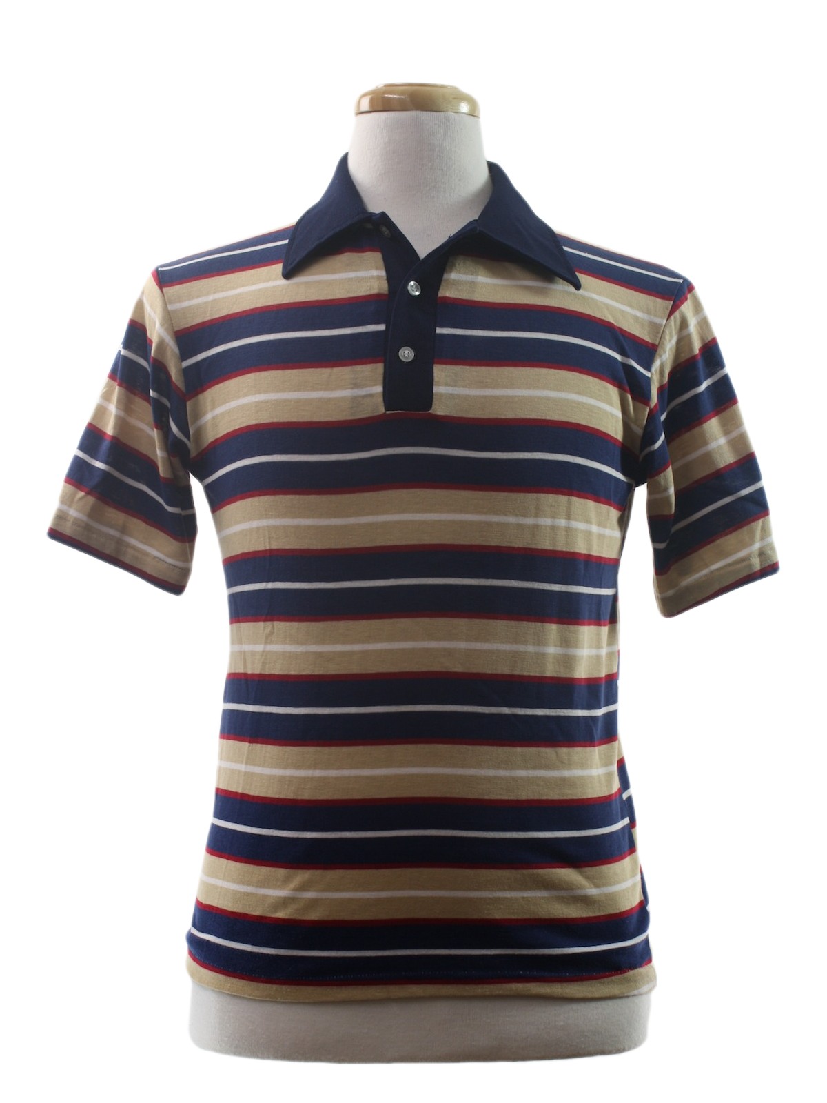1970's Retro Knit Shirt: 70s -Classic Collection- Mens navy blue ...
