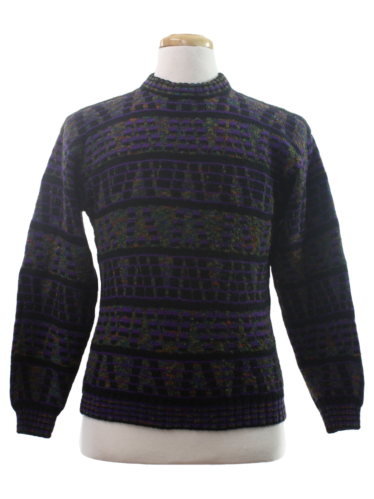 1980's Sweater (Concrete): 80s -Concrete- Unisex black, purple and ...
