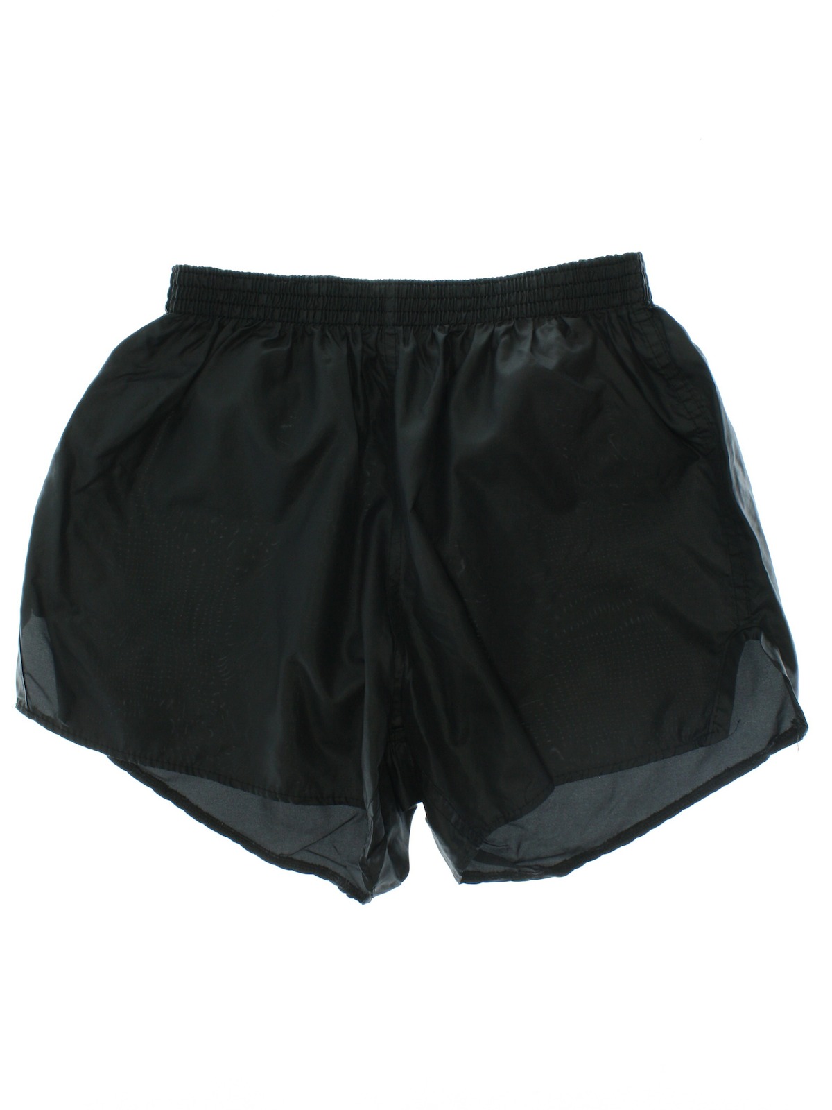 1980's Retro Shorts: 80s -Soffe- Mens black background nylon running ...