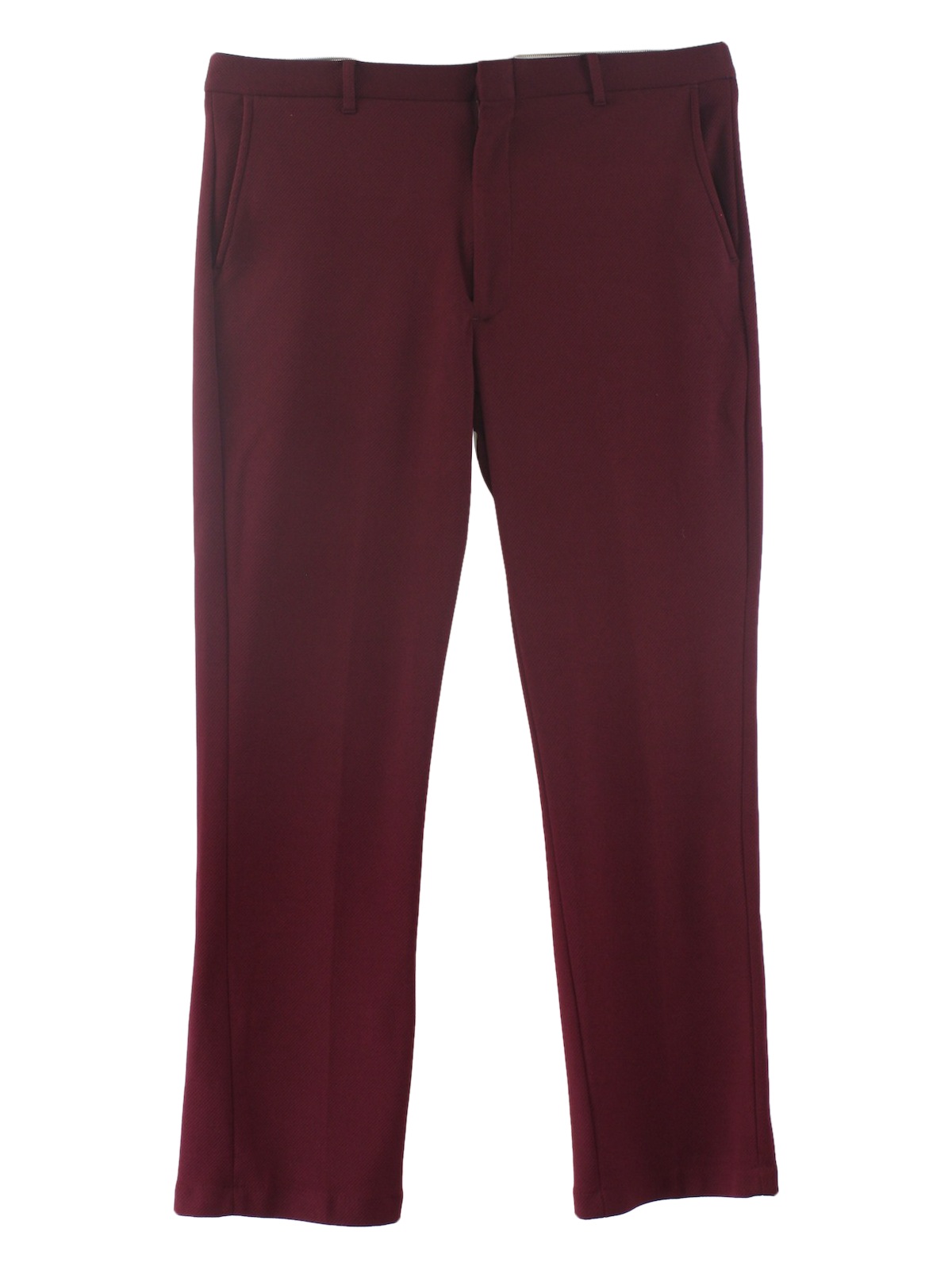 80's Vintage Pants: 80s -Haband- Mens maroon solid colored polyester ...