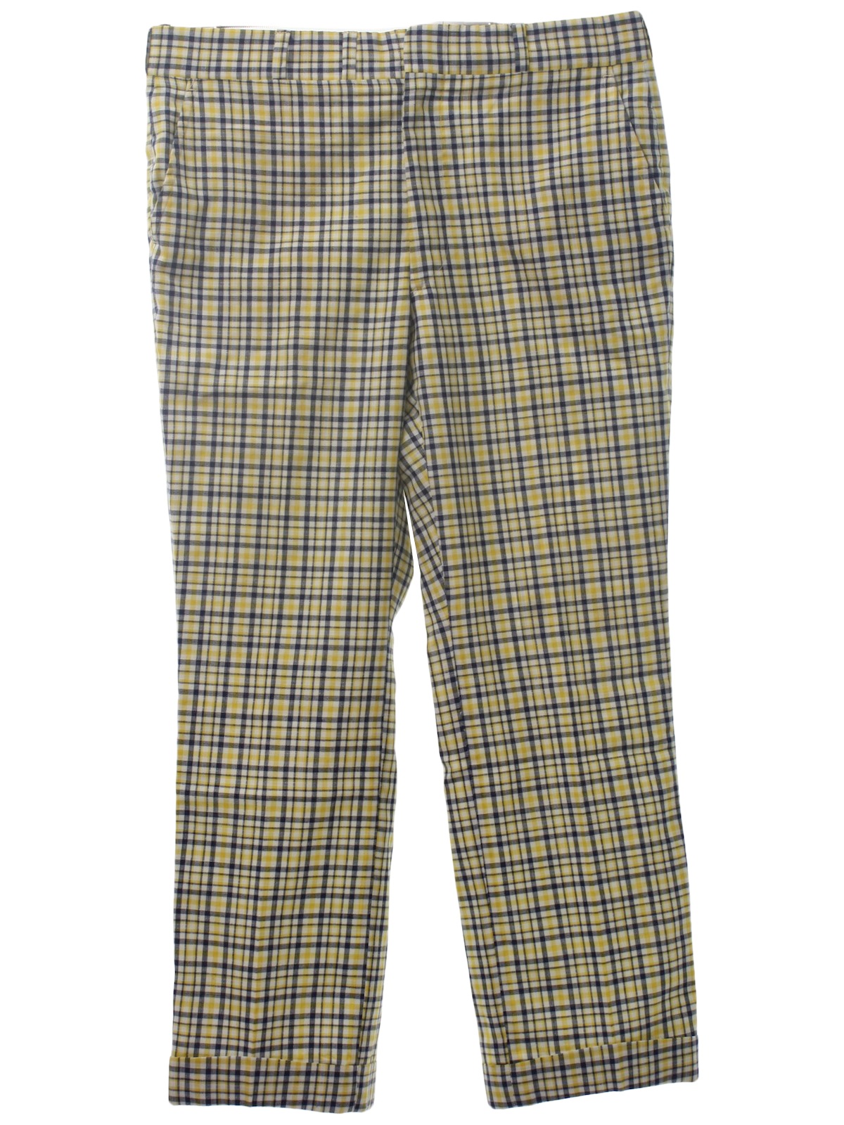 60s Pants (Filings): 60s -Filings- Mens navy, yellow and white busy ...
