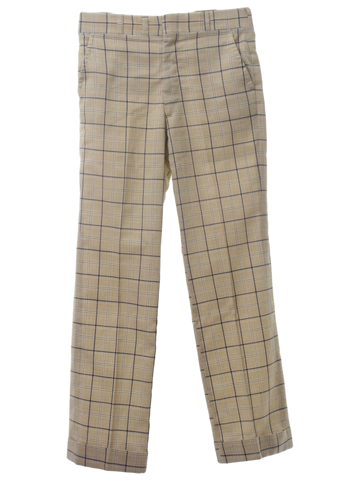 Vintage 1980's Pants: 80s -Corbin, Ltd.- Mens beige, navy and white ...