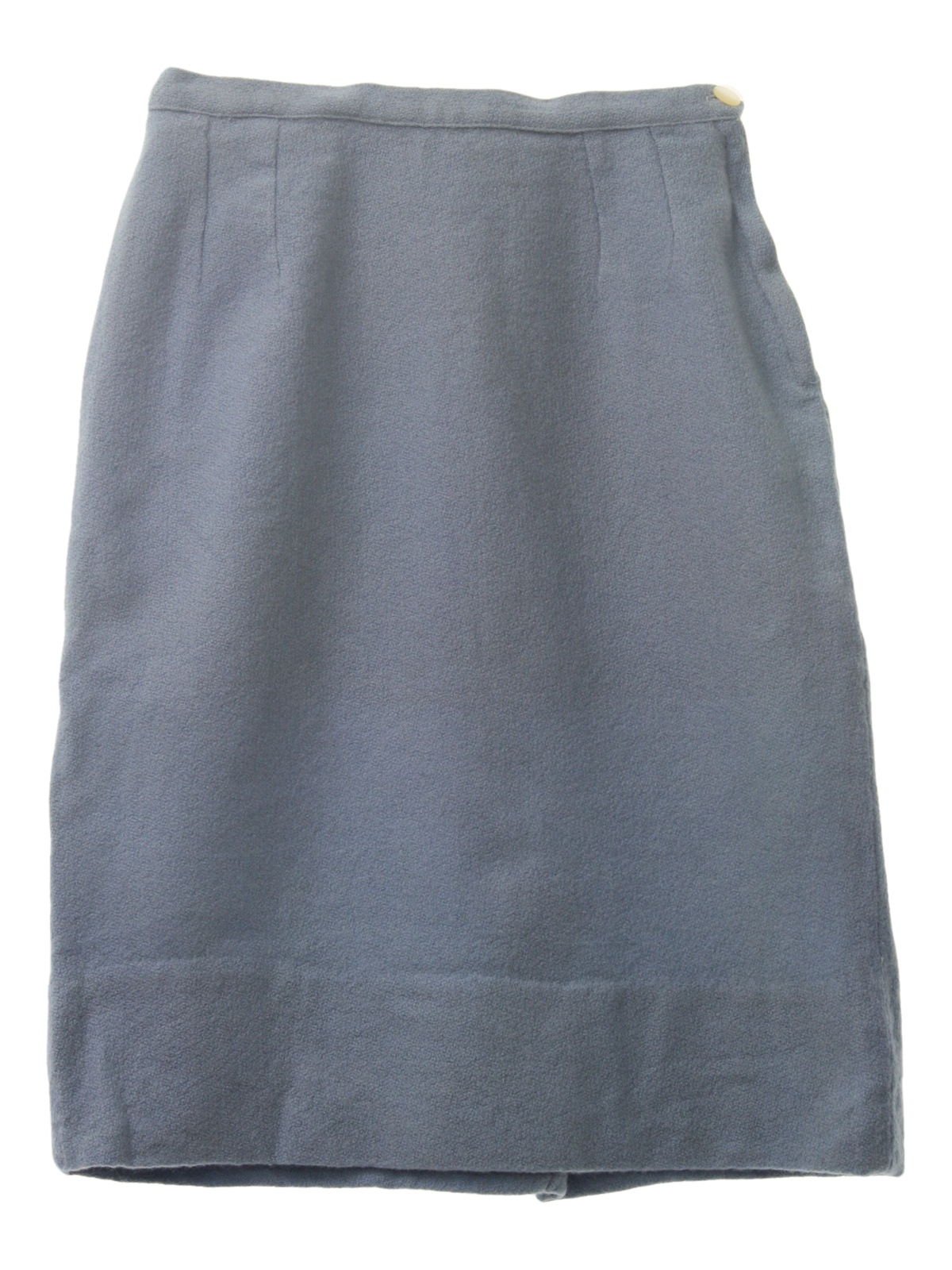 60's Vintage Wool Skirt: 60s -Missing Label- Womens powder blue ...