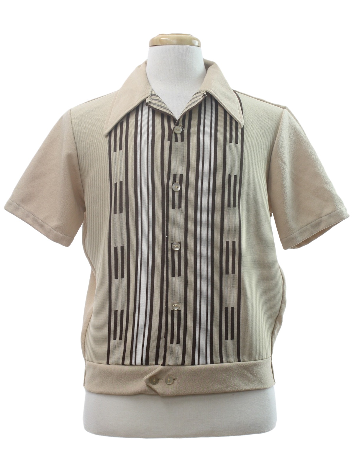 Vintage Gaucho Seventies Knit Shirt: 70s -Gaucho- Mens tan background ...