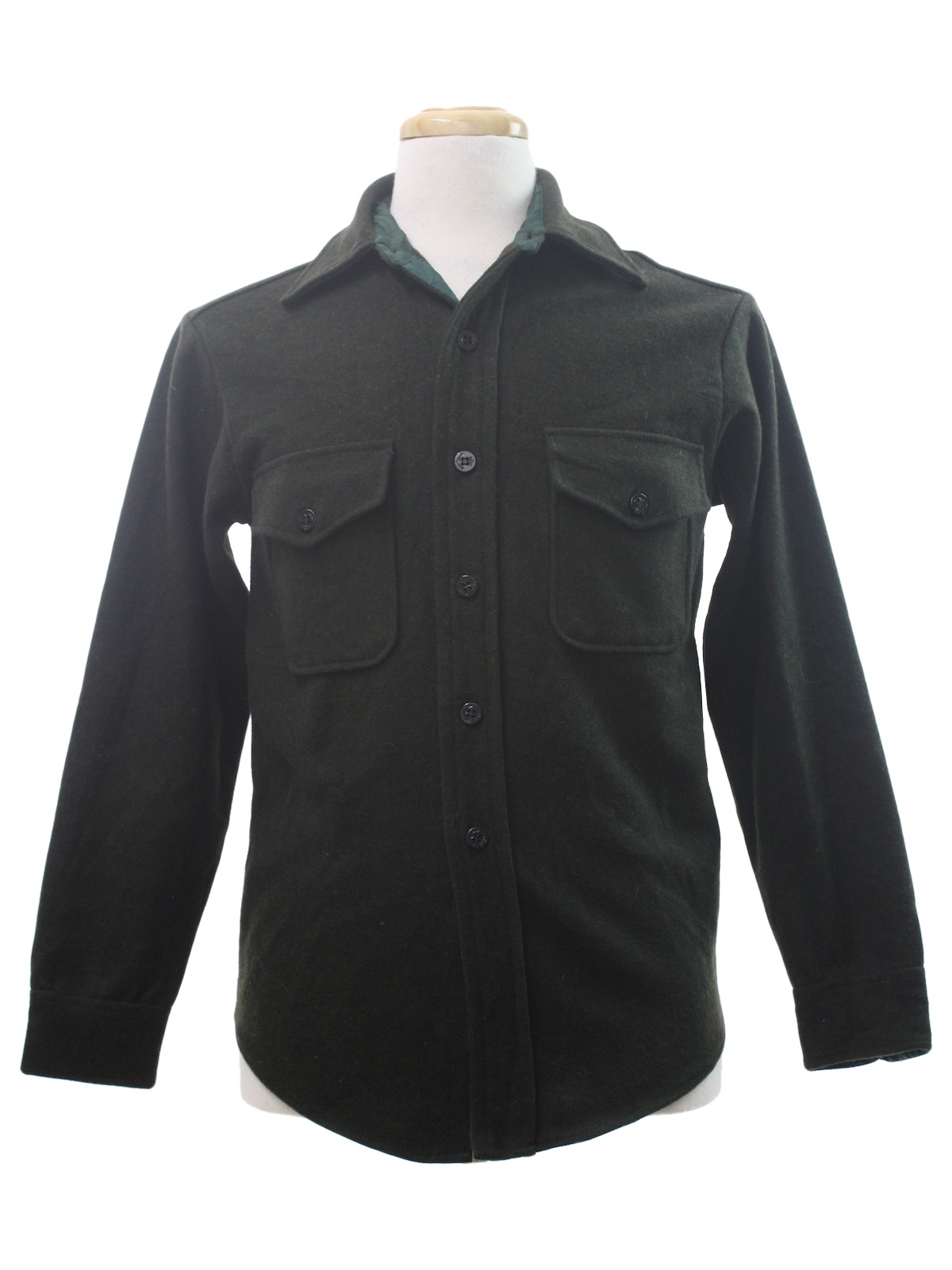 Retro 1960's Wool Shirt (Missing Label) : Late 60s -Missing Label- Mens ...