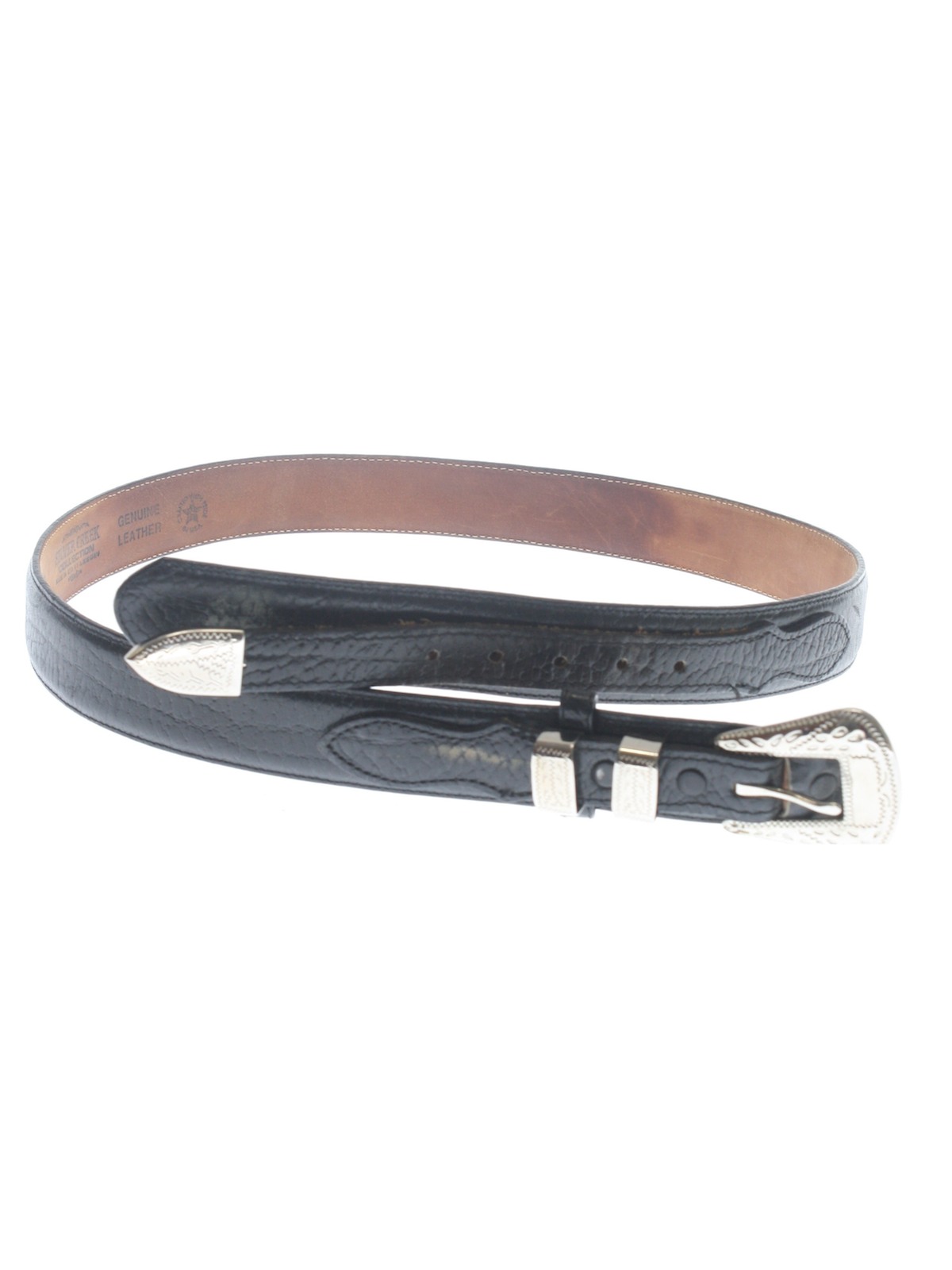 Silver Creek Leather Strap 3/4X48 Black