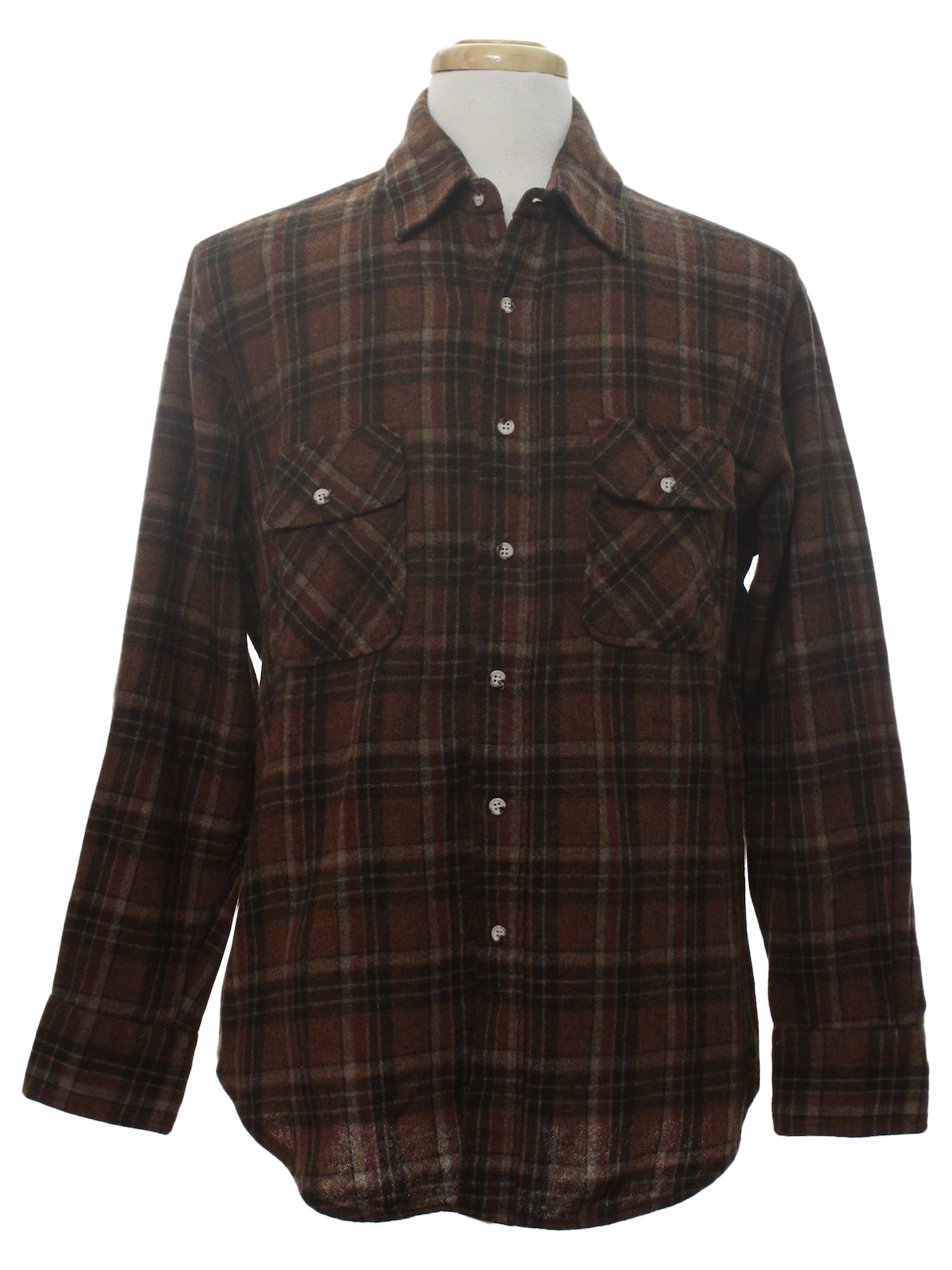 80s Vintage St. Johns Bay Wool Shirt: 80s -St. Johns Bay- Mens dark ...