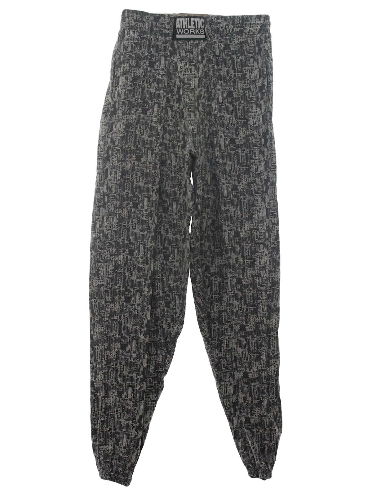 80 s Vintage Pants 80s Athletic Works Mens grey off white and