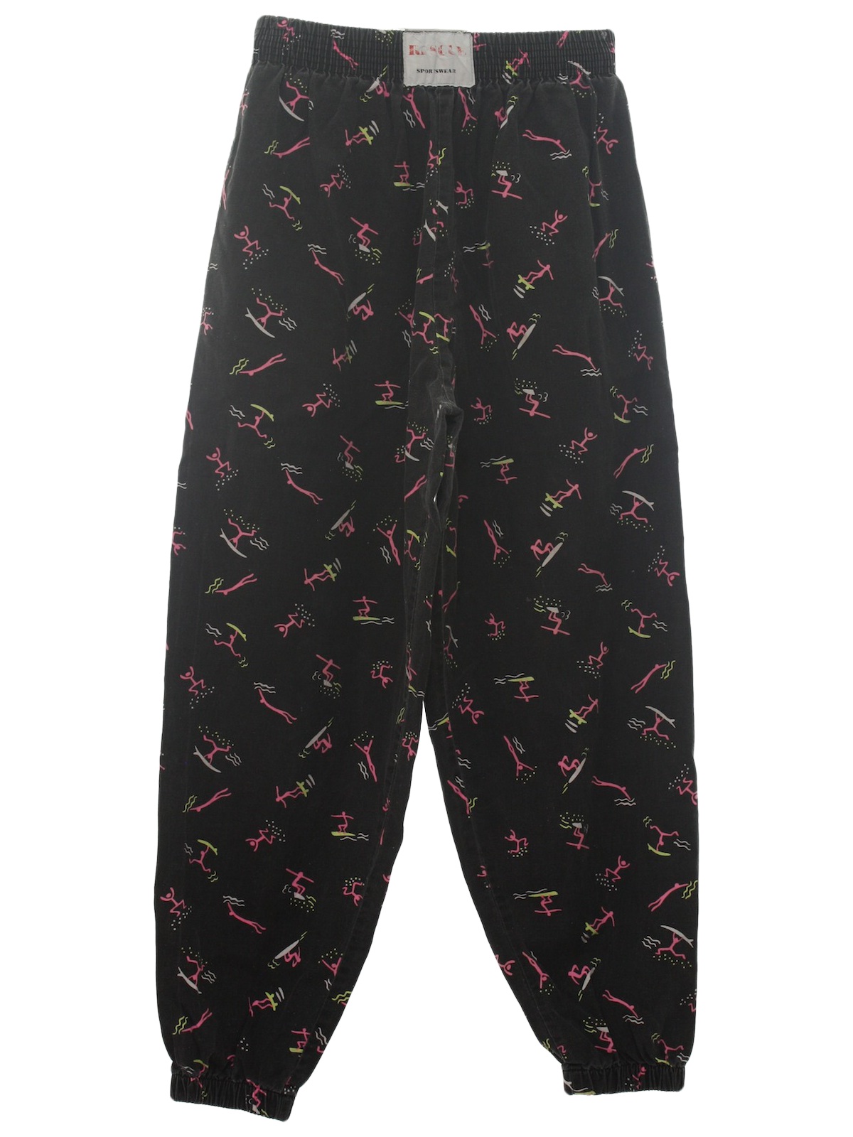 Rescue 1980s Vintage Pants 80s Rescue Mens black background with