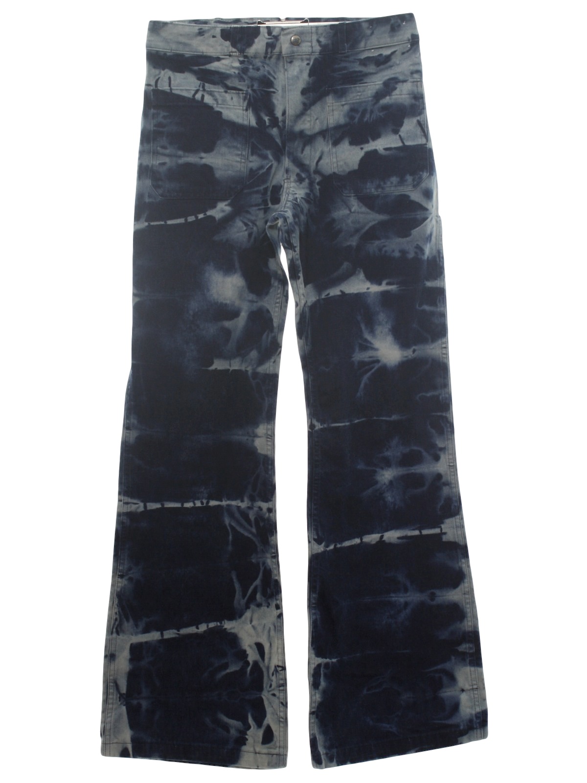 Vintage 1970's Bellbottom Pants: 70s -Seafarer- Mens dark blue cotton ...