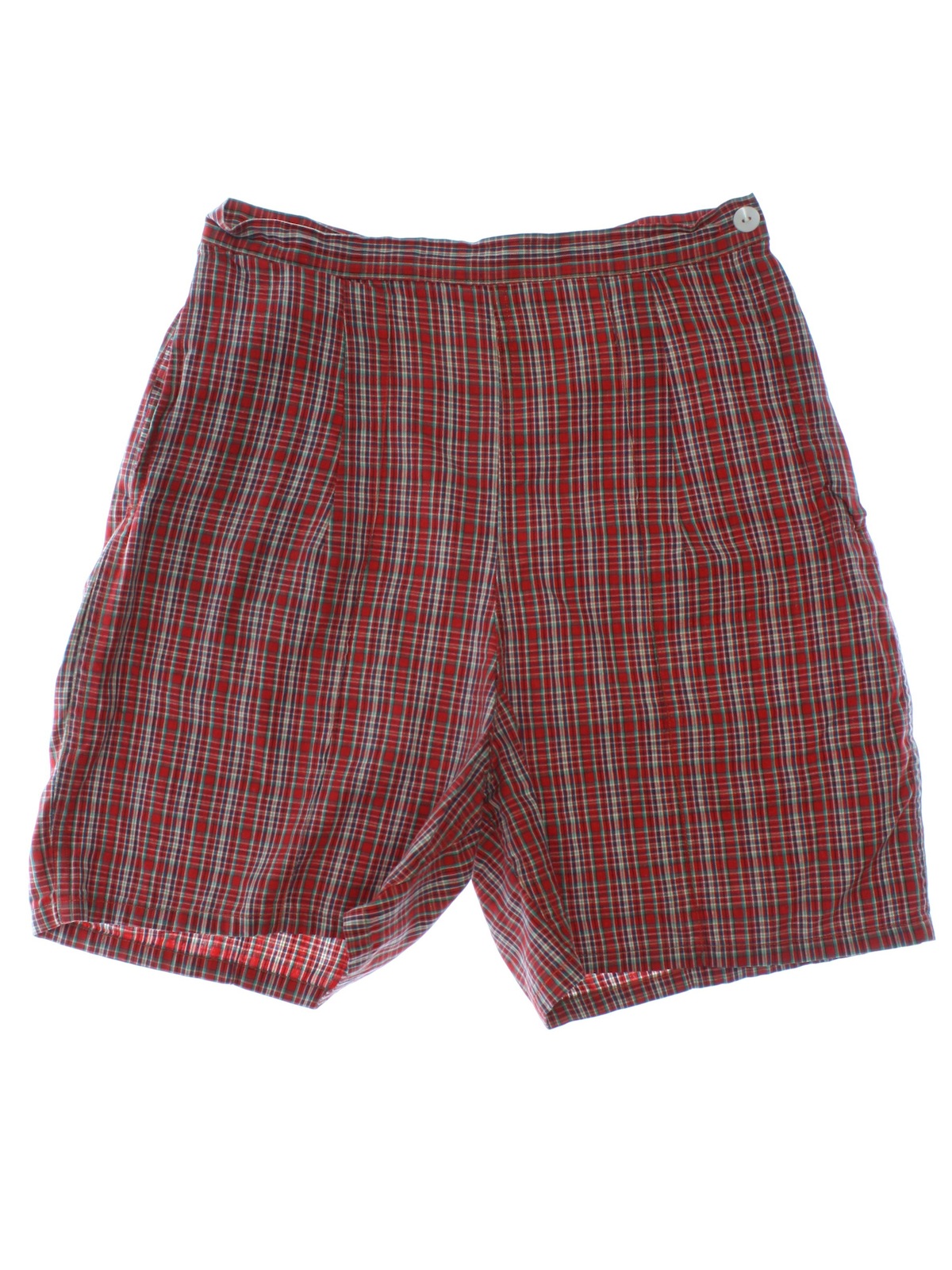 1950's Retro Shorts: 50s -Stanforized- Womens red background with white ...