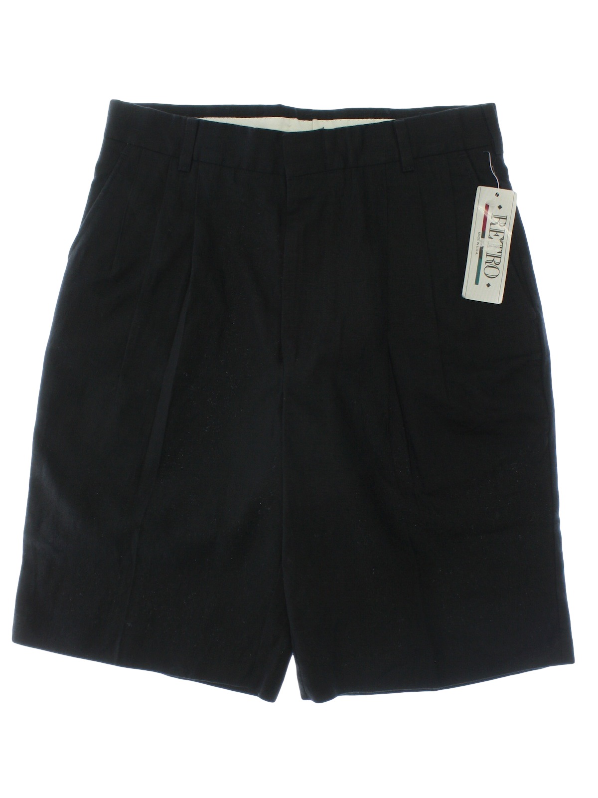 Vintage 1990's Shorts: 90s -Retro- Womens flat black background cotton ...