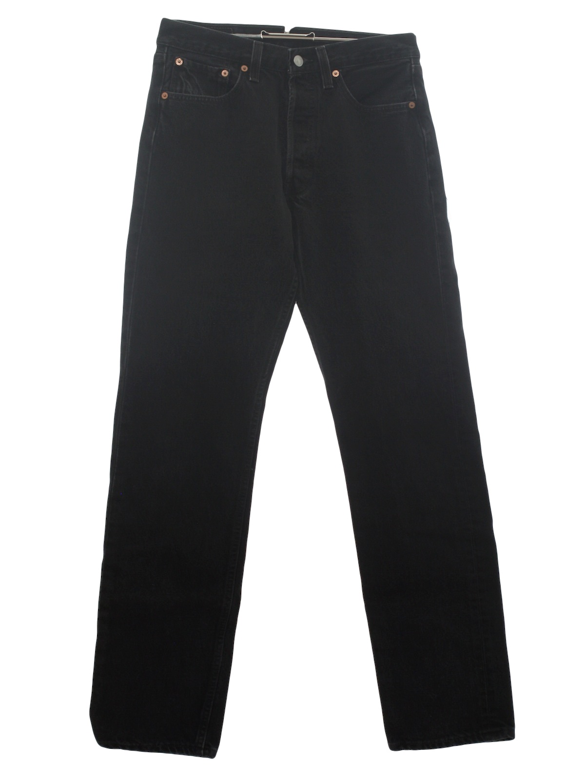 80s Pants (Levis): 80s -Levis- Mens black cotton denim jeans pants with ...