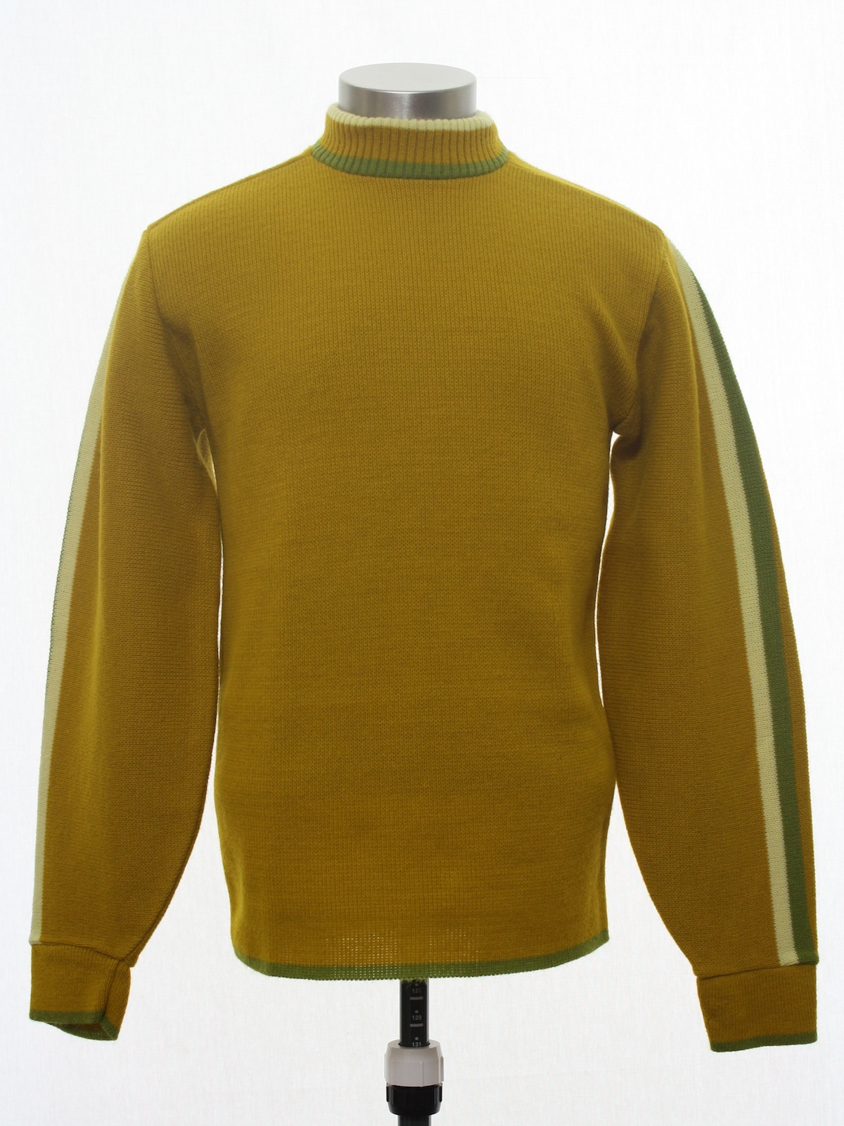 Sixties Vintage Sweater: 60s -Thames- Mens/boys mustard gold background ...