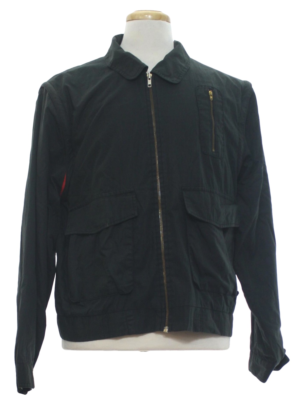Retro 90's Jacket: 90s -Matrix- Mens charcoal blended cotton jacket ...