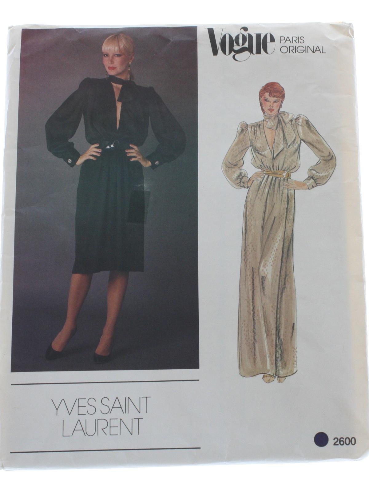 80s Sewing Pattern: 80s -Vogue Yves Saint Laurent Paris Original ...
